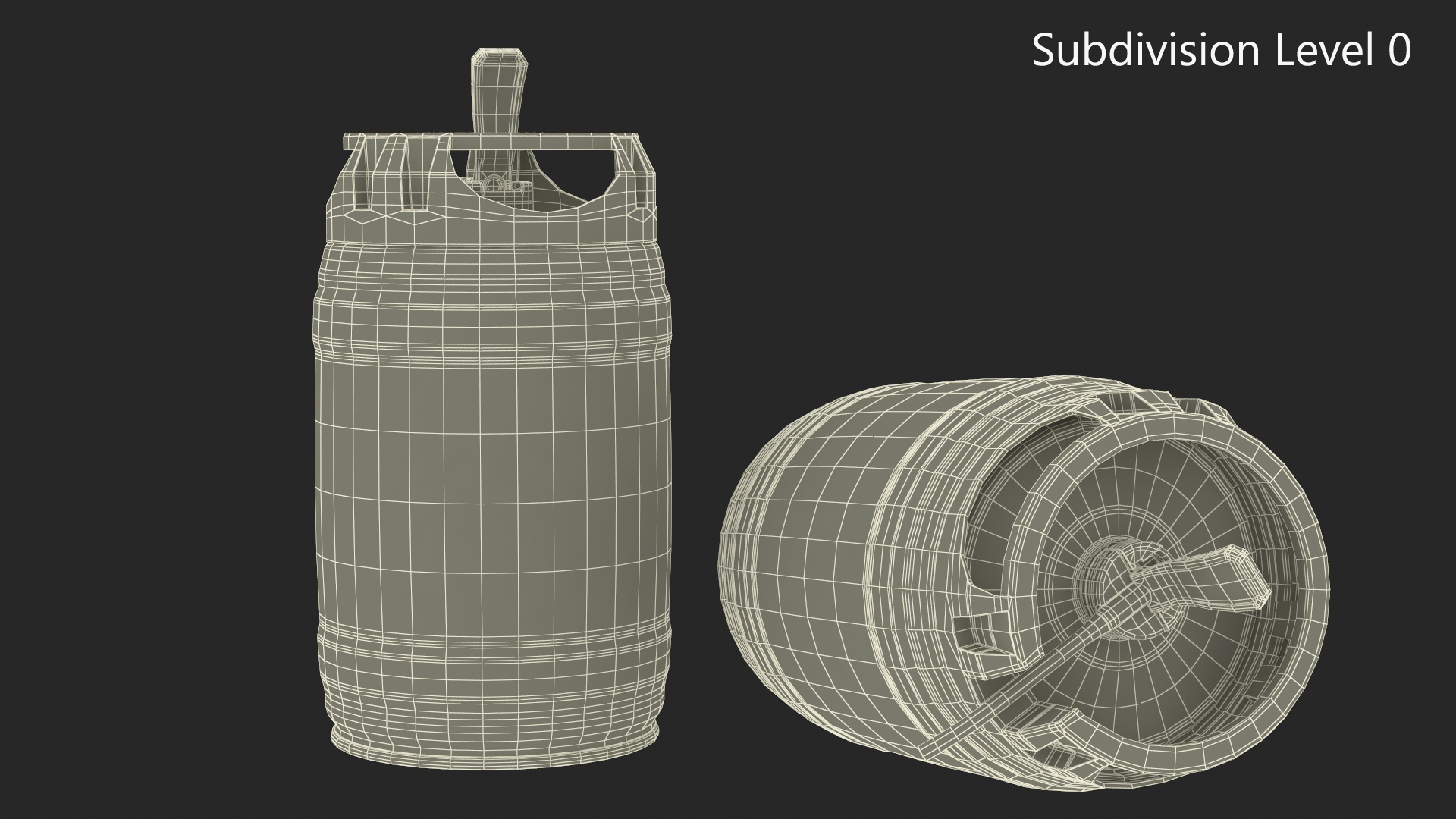 3D Heiniken Beer 5 Liter Barrel model