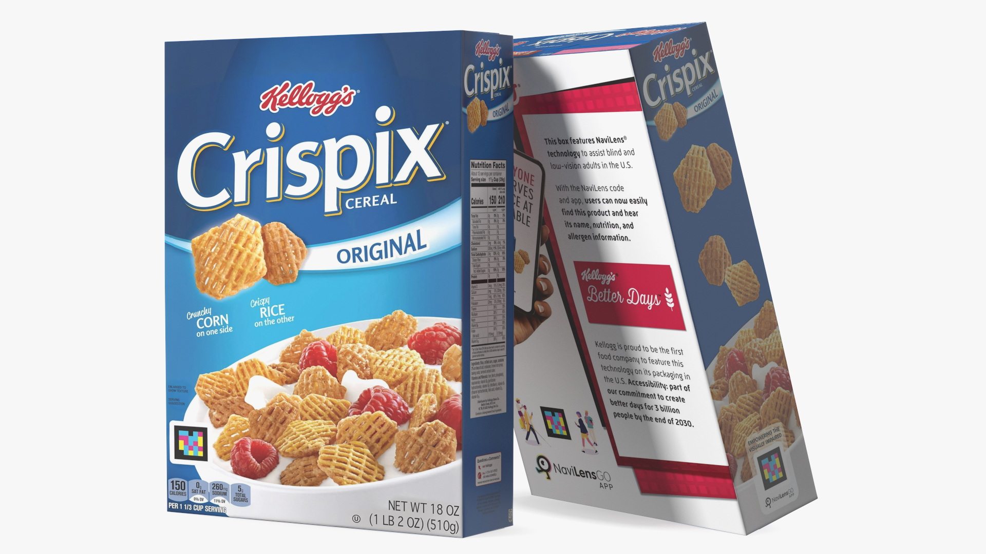 Crispix Cereal Box Kelloggs 3D