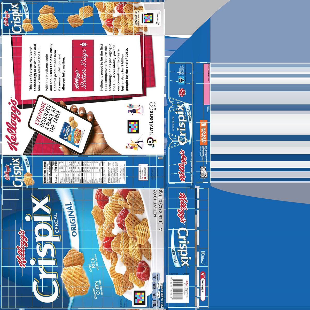 Crispix Cereal Box Kelloggs 3D