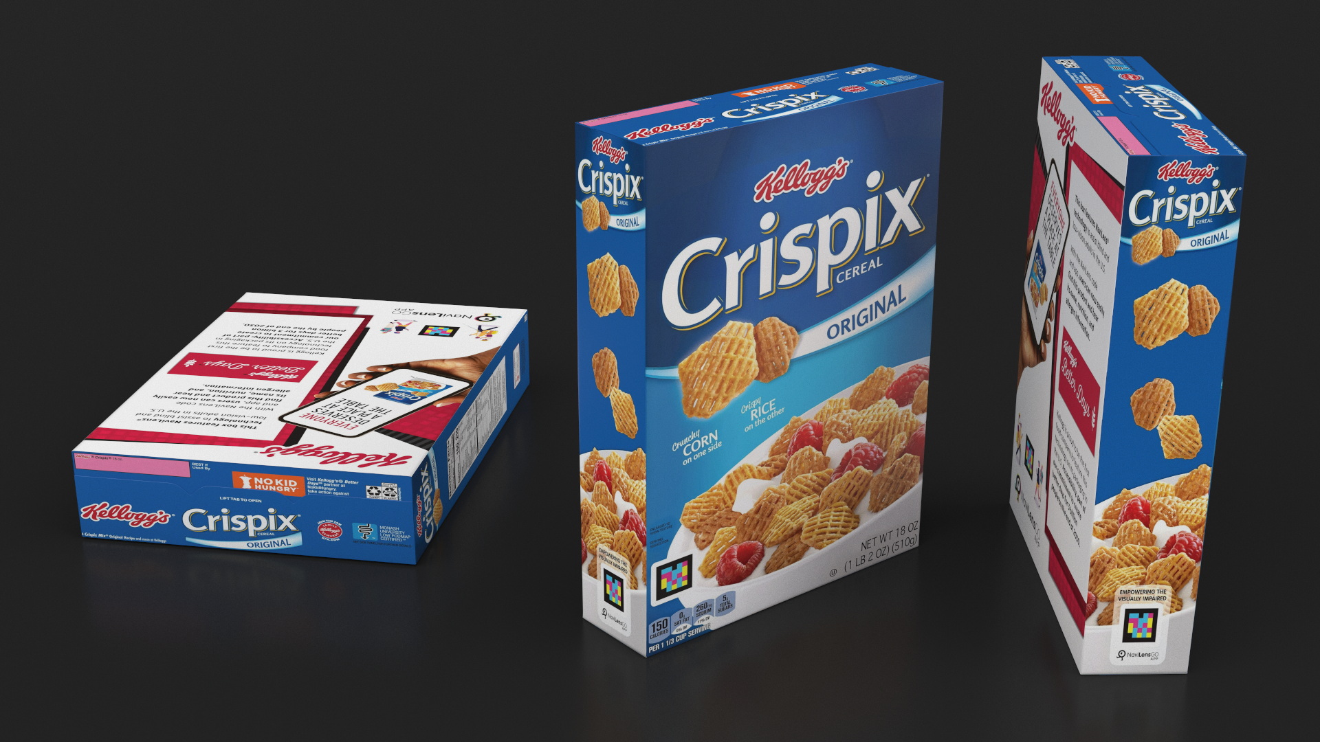 Crispix Cereal Box Kelloggs 3D