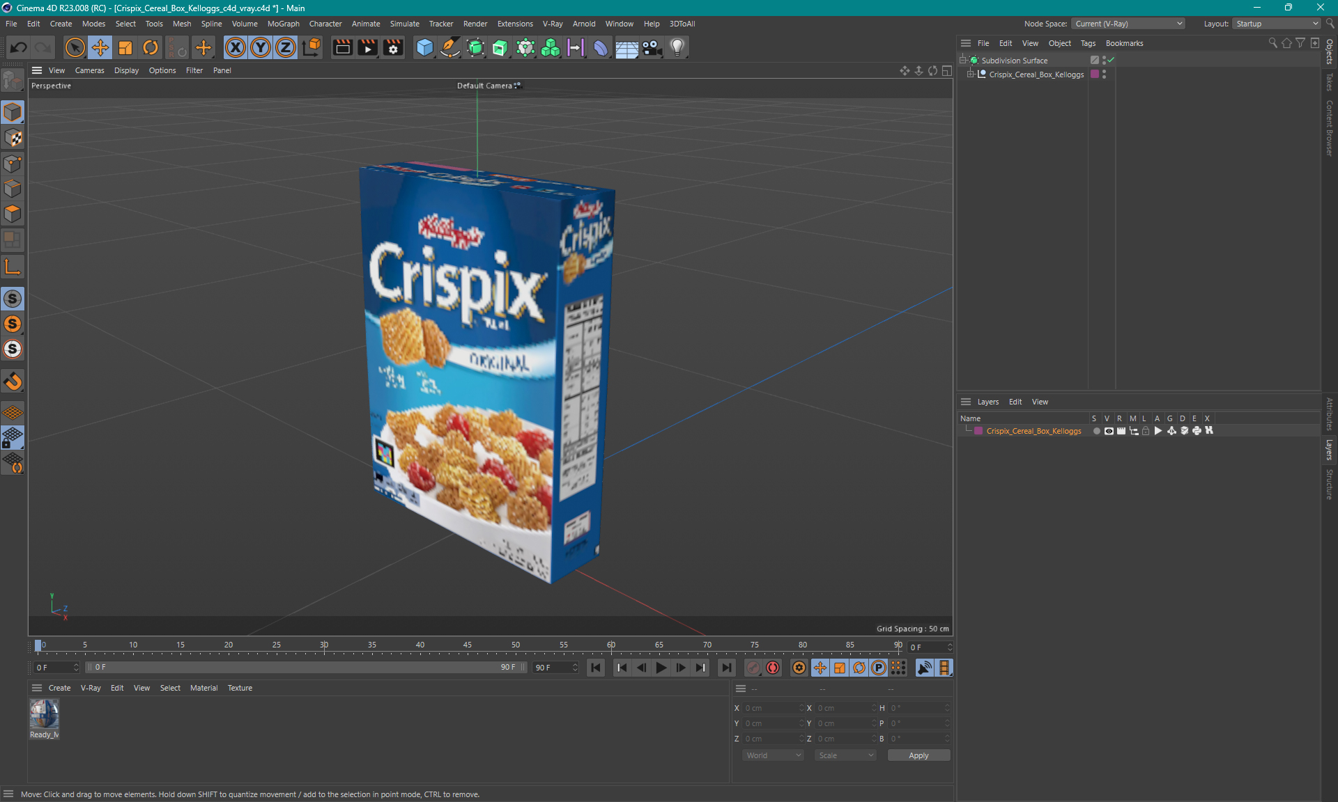 Crispix Cereal Box Kelloggs 3D