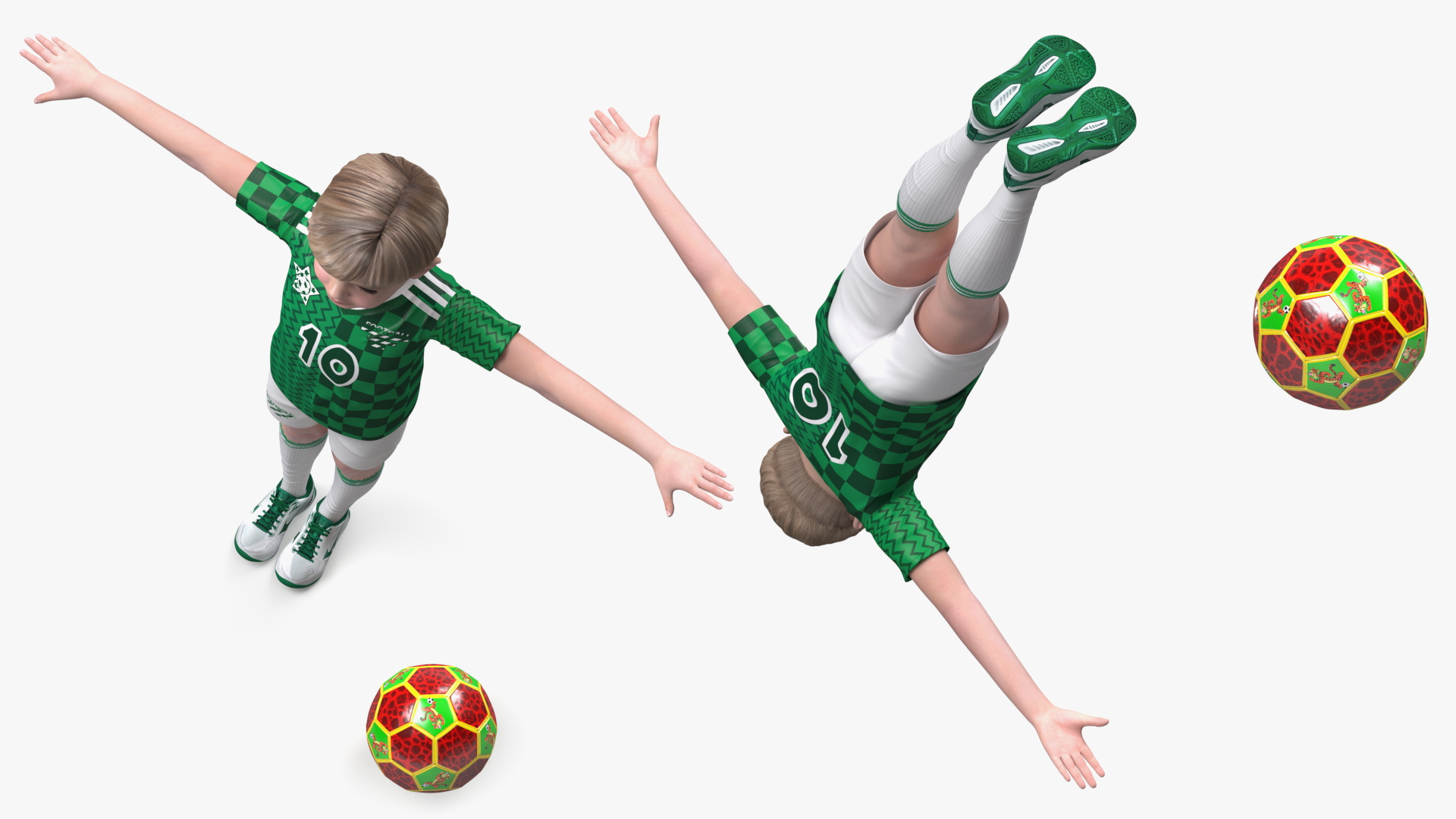 Child Boy Sport Style Rigged for Maya 3D