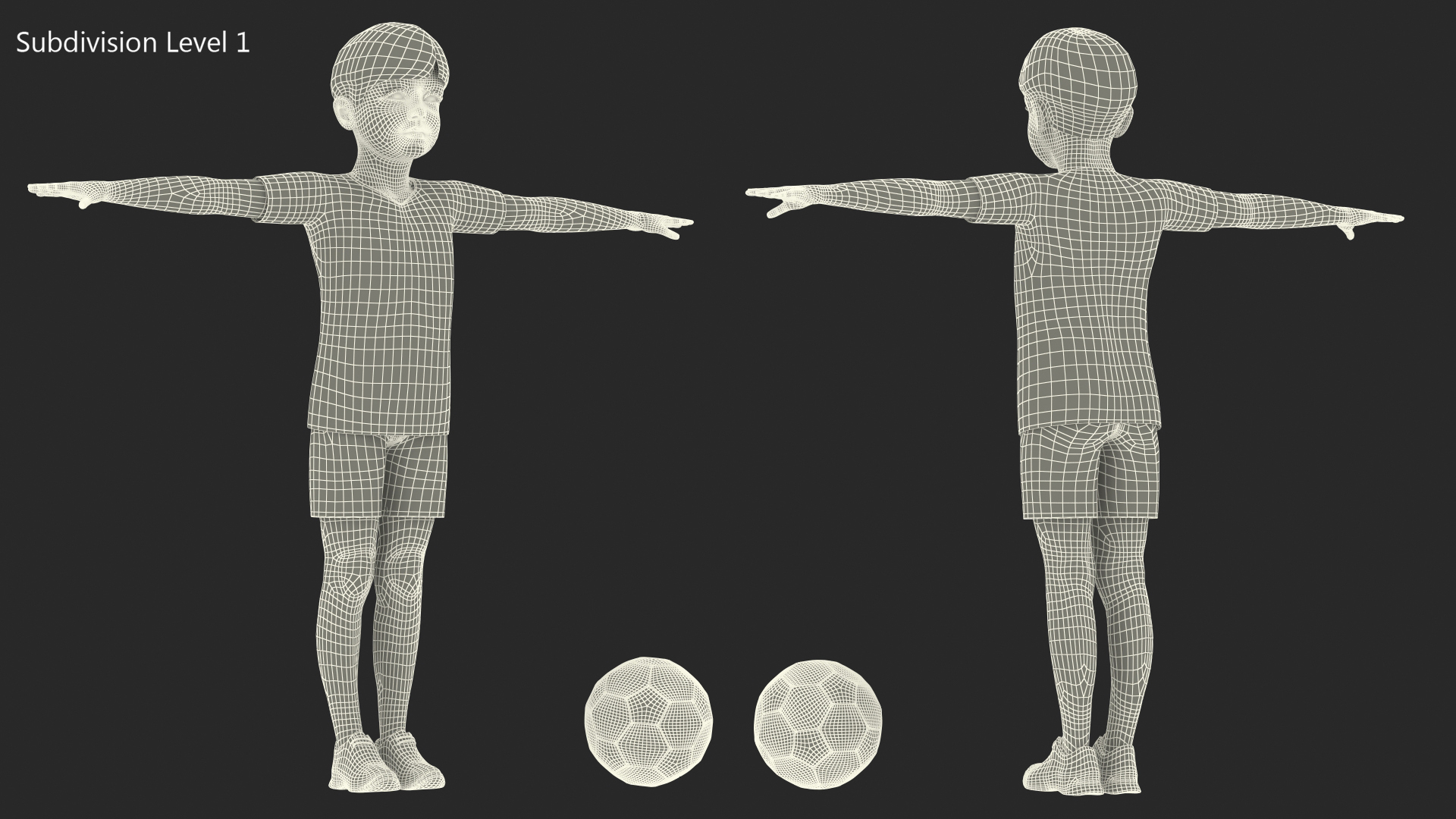 Child Boy Sport Style Rigged for Maya 3D