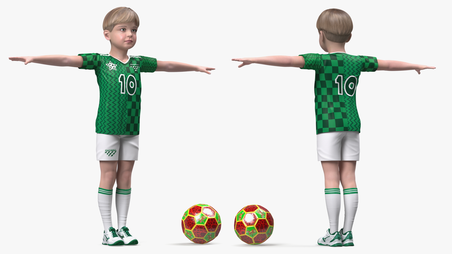 Child Boy Sport Style Rigged for Maya 3D