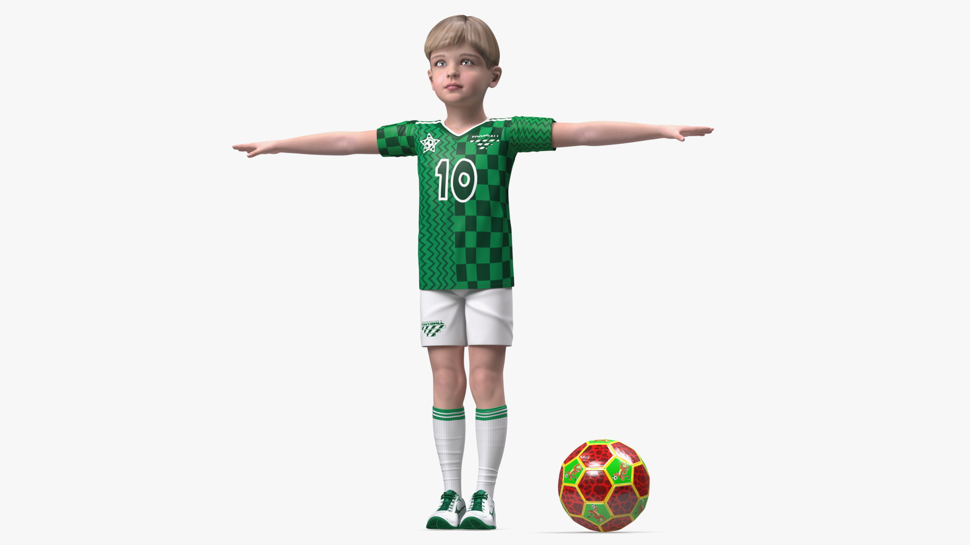 Child Boy Sport Style Rigged for Maya 3D