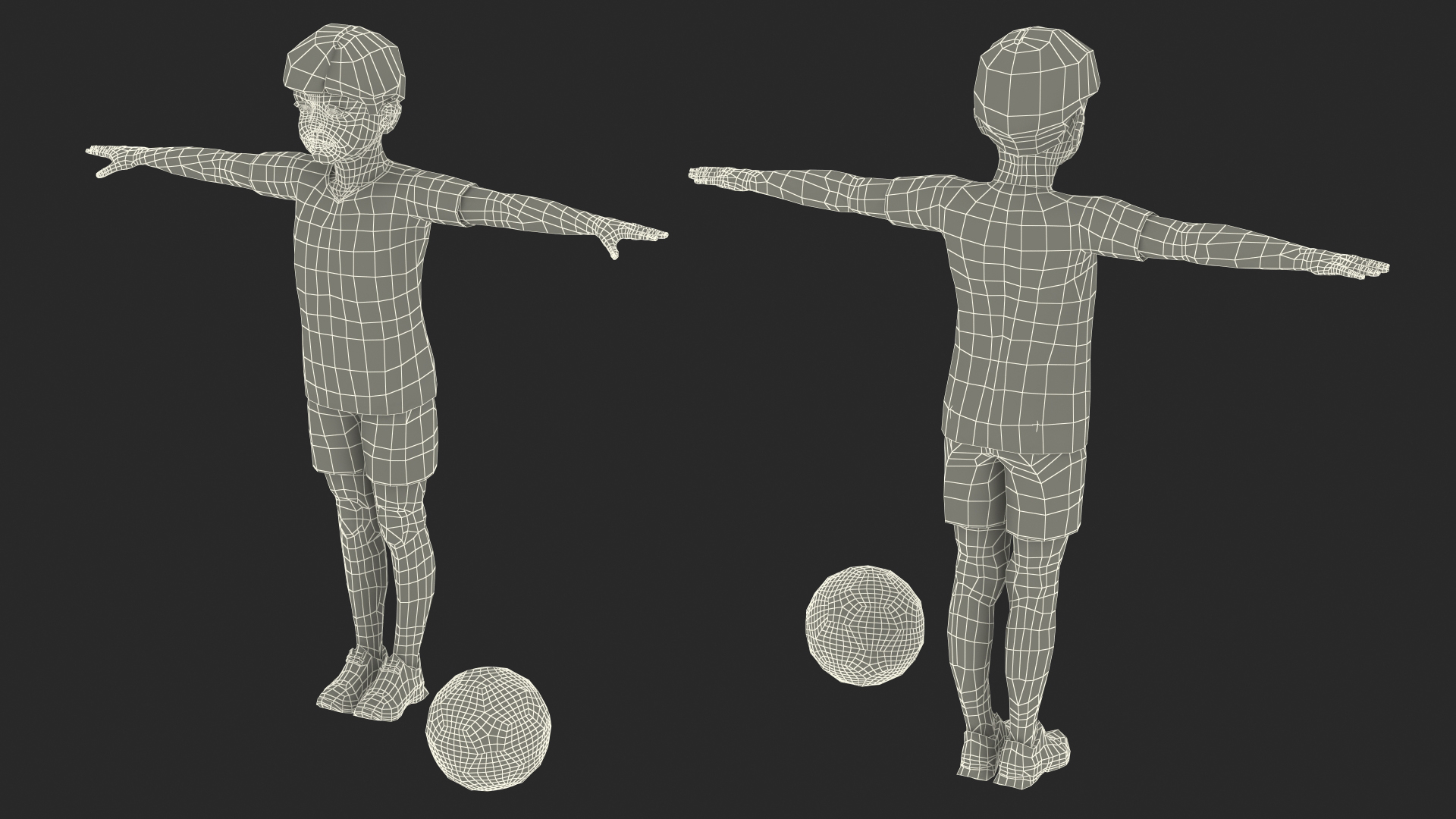 Child Boy Sport Style Rigged for Maya 3D