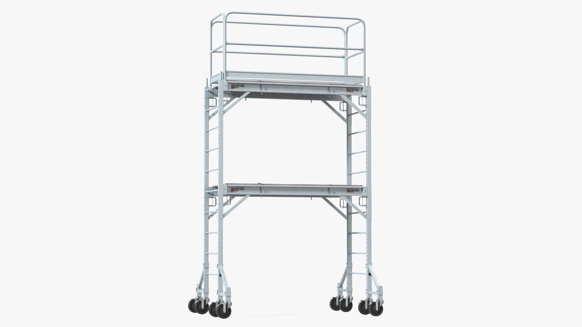 Aluminium Mobile 2 Story Scaffold Tower 3D model