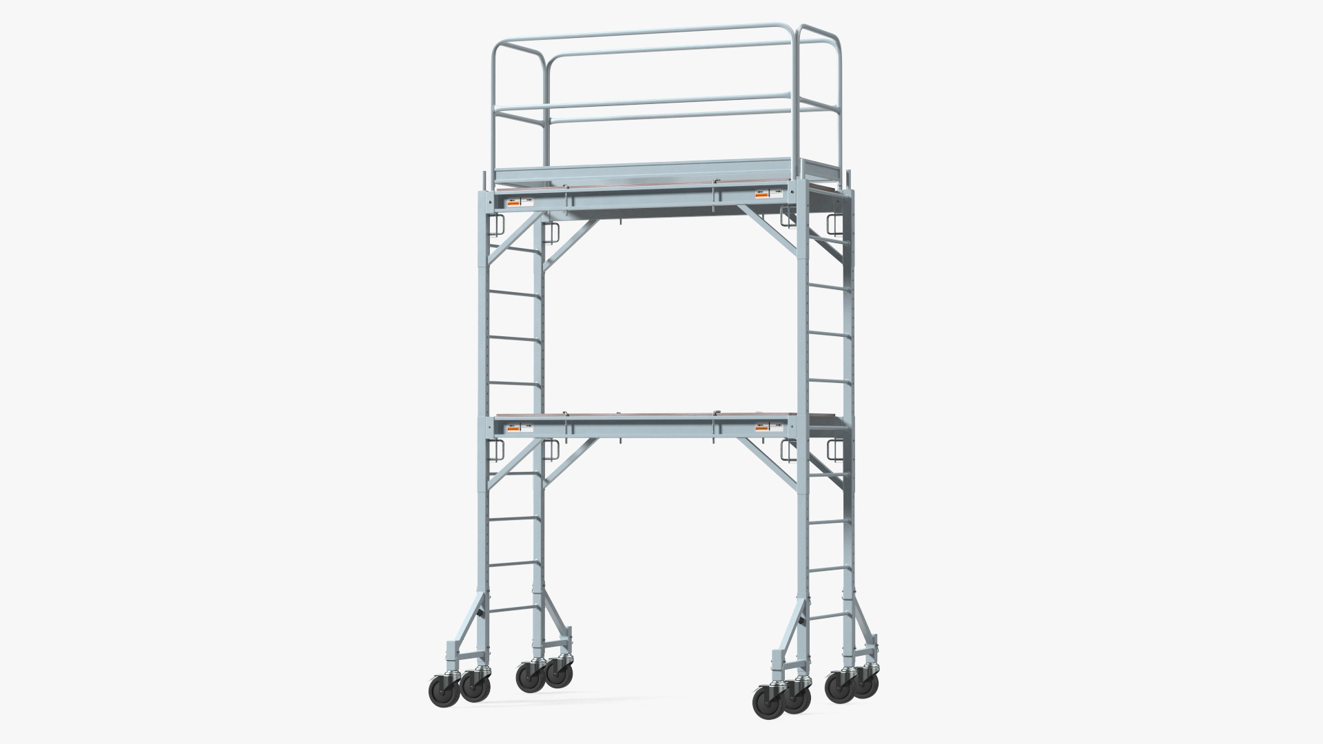 Aluminium Mobile 2 Story Scaffold Tower 3D model