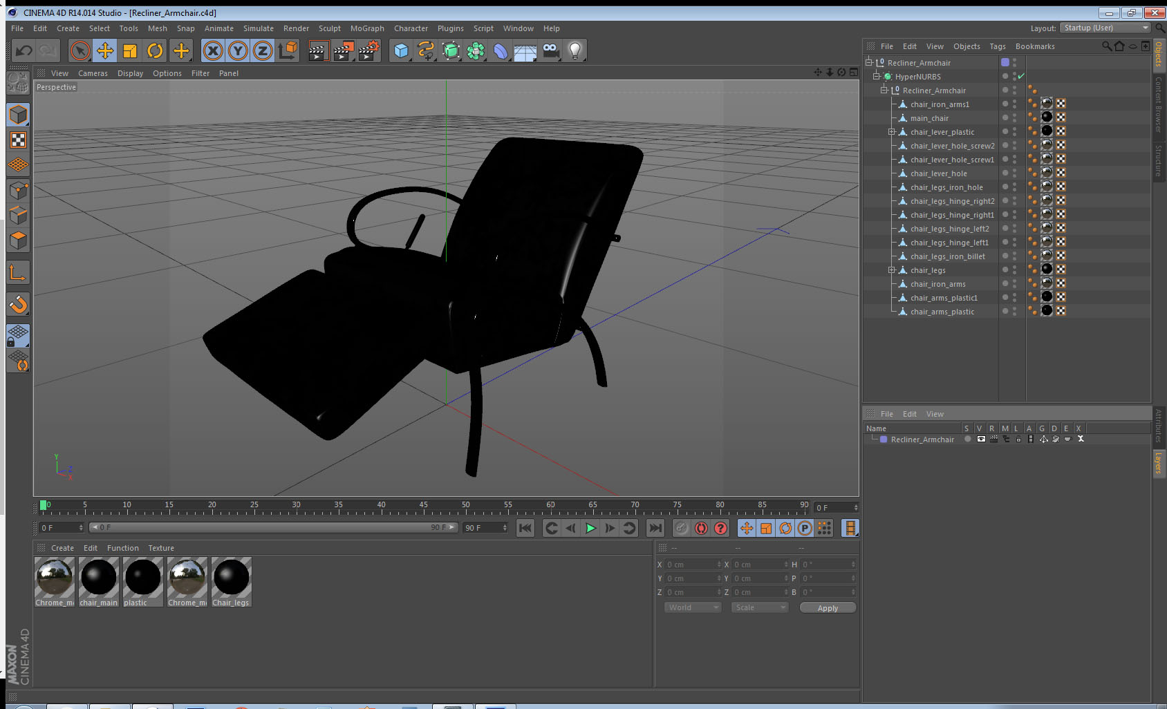 Recliner Armchair 3D