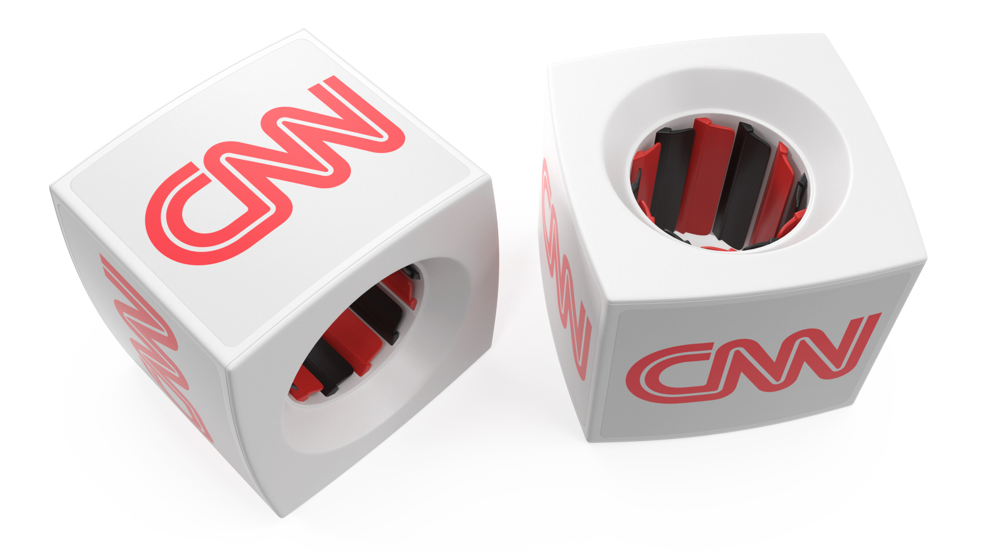 CNN News Reporter Wireless Microphone Square 3D model