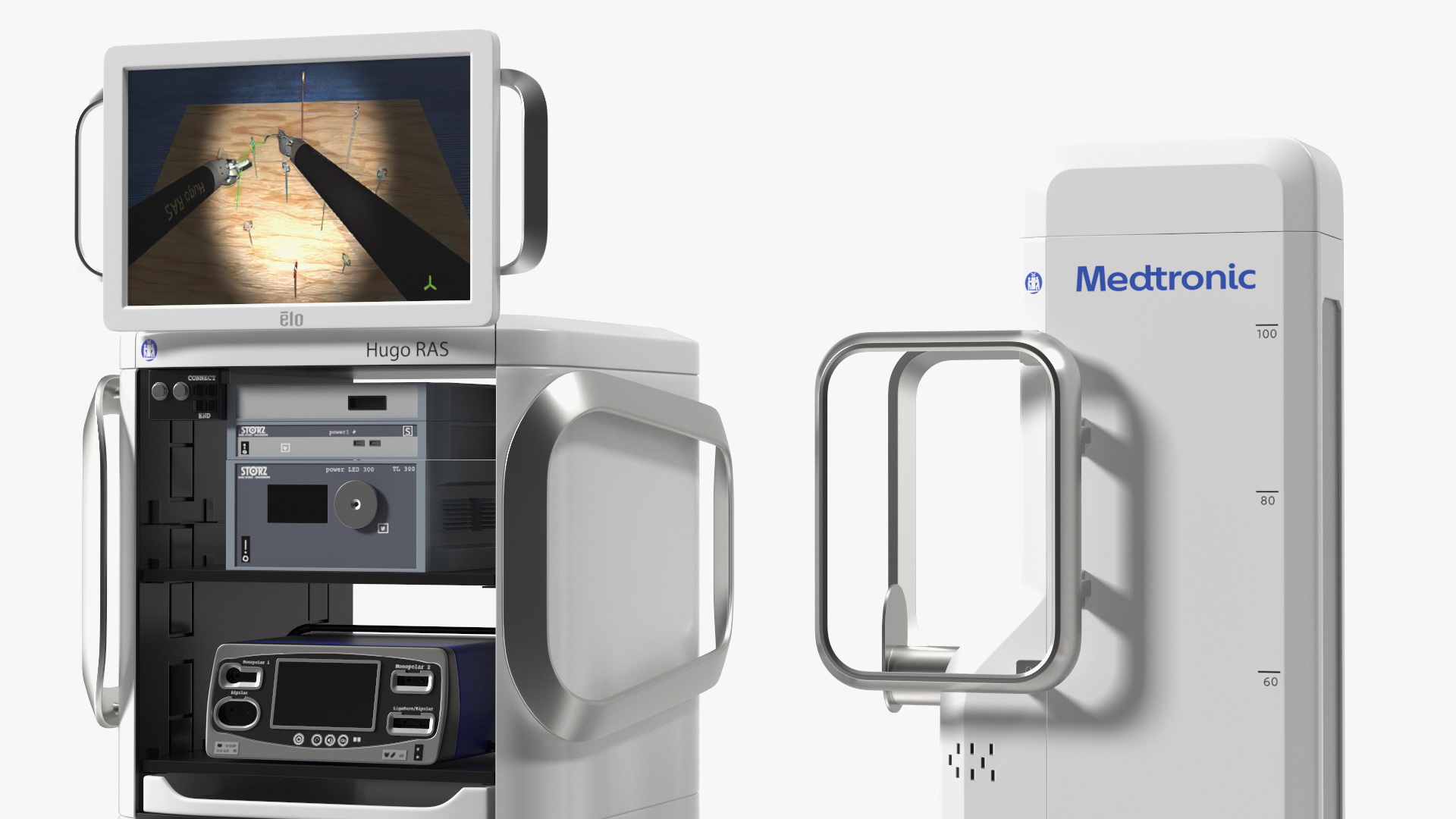 3D Soft Tissue Surgical Robot Medtronic Rigged model