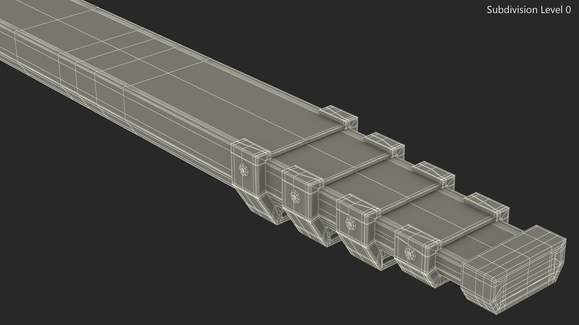 Surveyors Rod Rigged for Maya 3D model