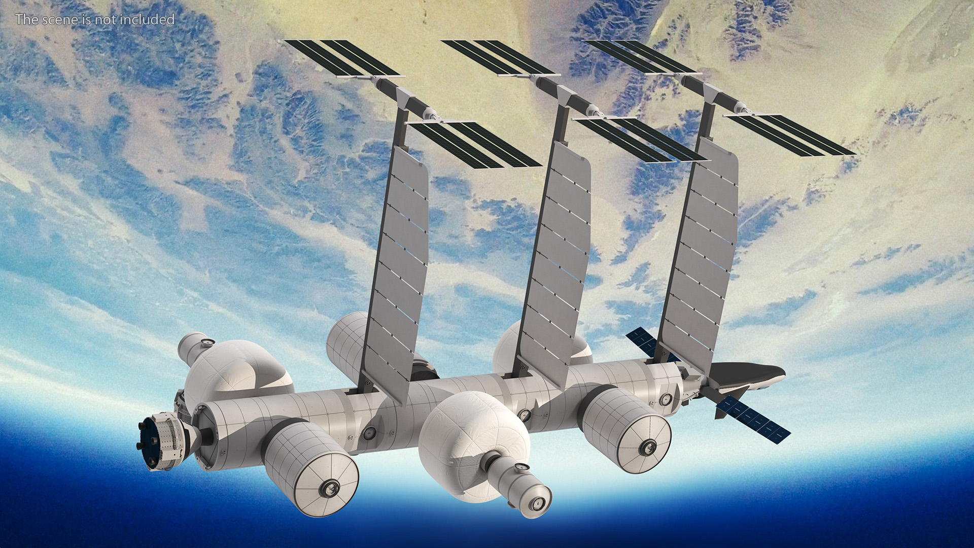 3D Blue Origin and Sierra Space Station