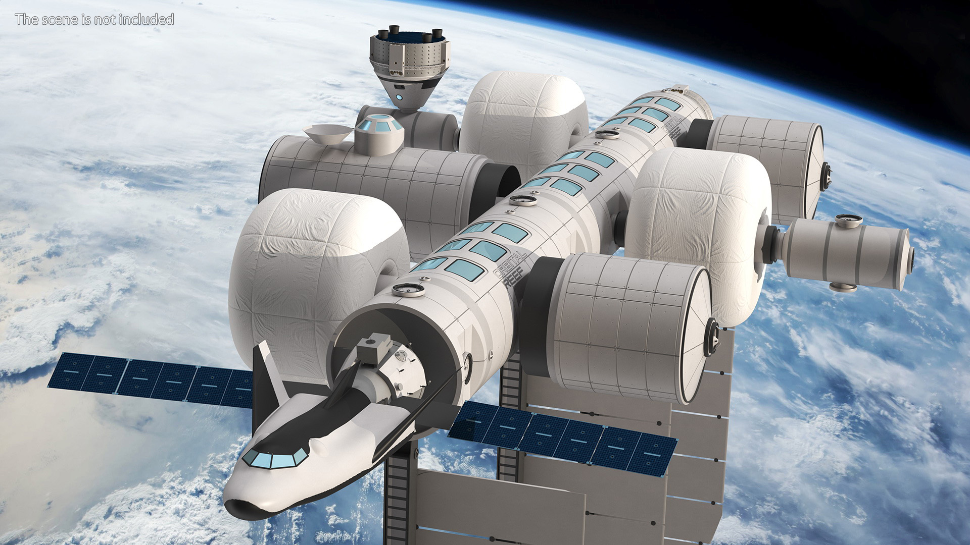 3D Blue Origin and Sierra Space Station