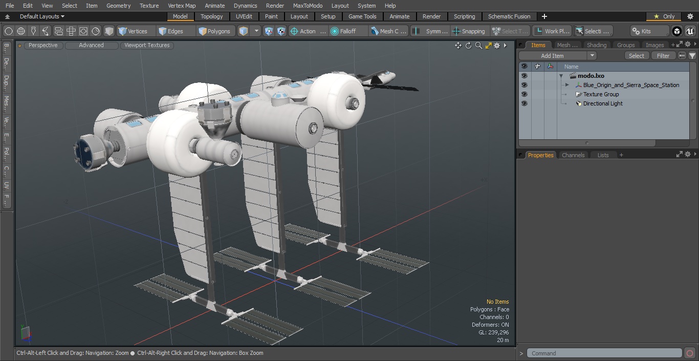 3D Blue Origin and Sierra Space Station