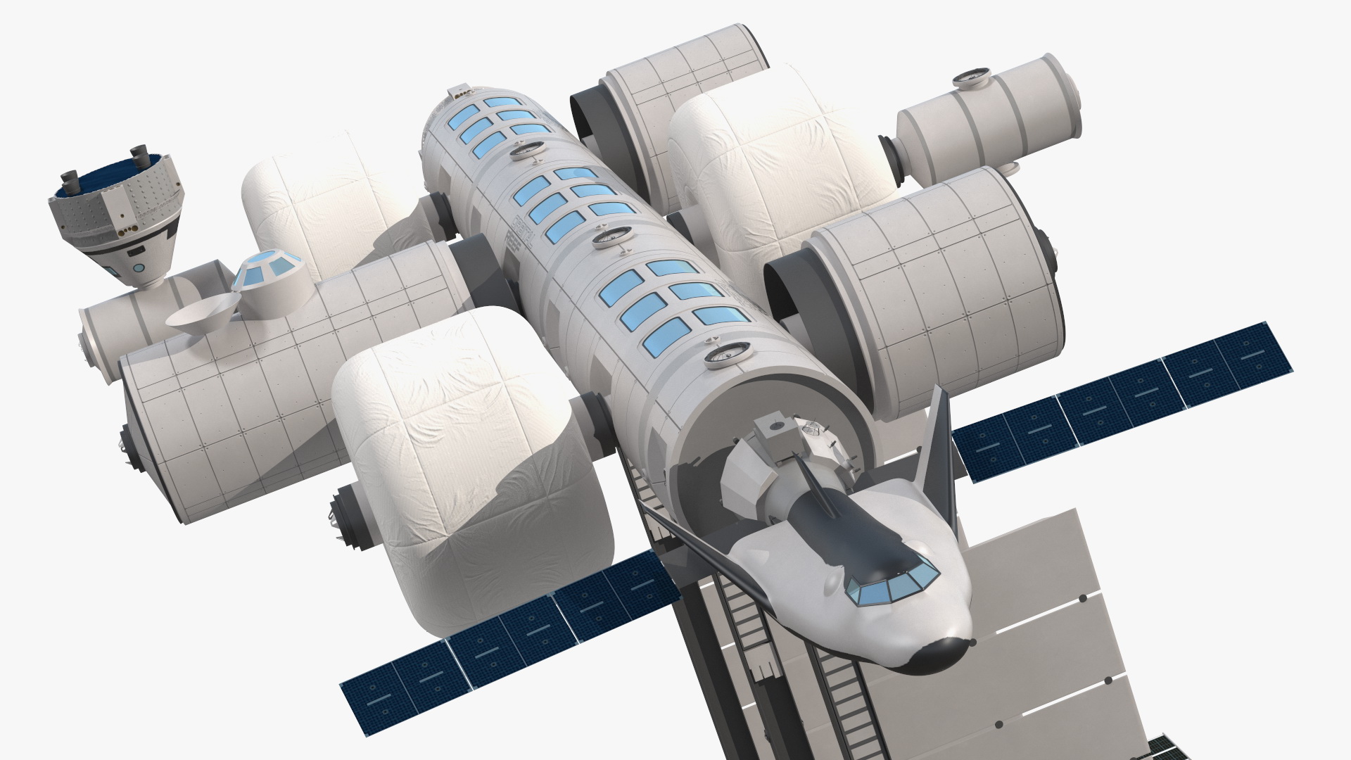 3D Blue Origin and Sierra Space Station