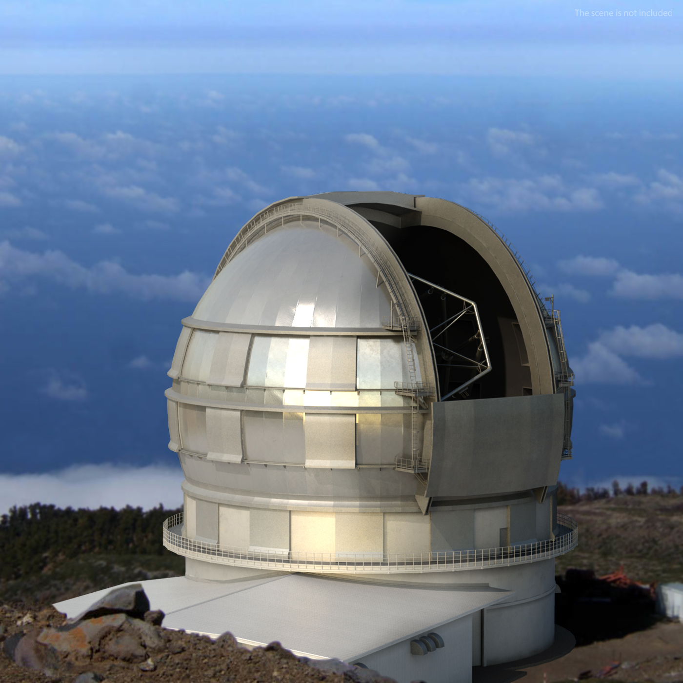 3D Dome Telescope Rigged