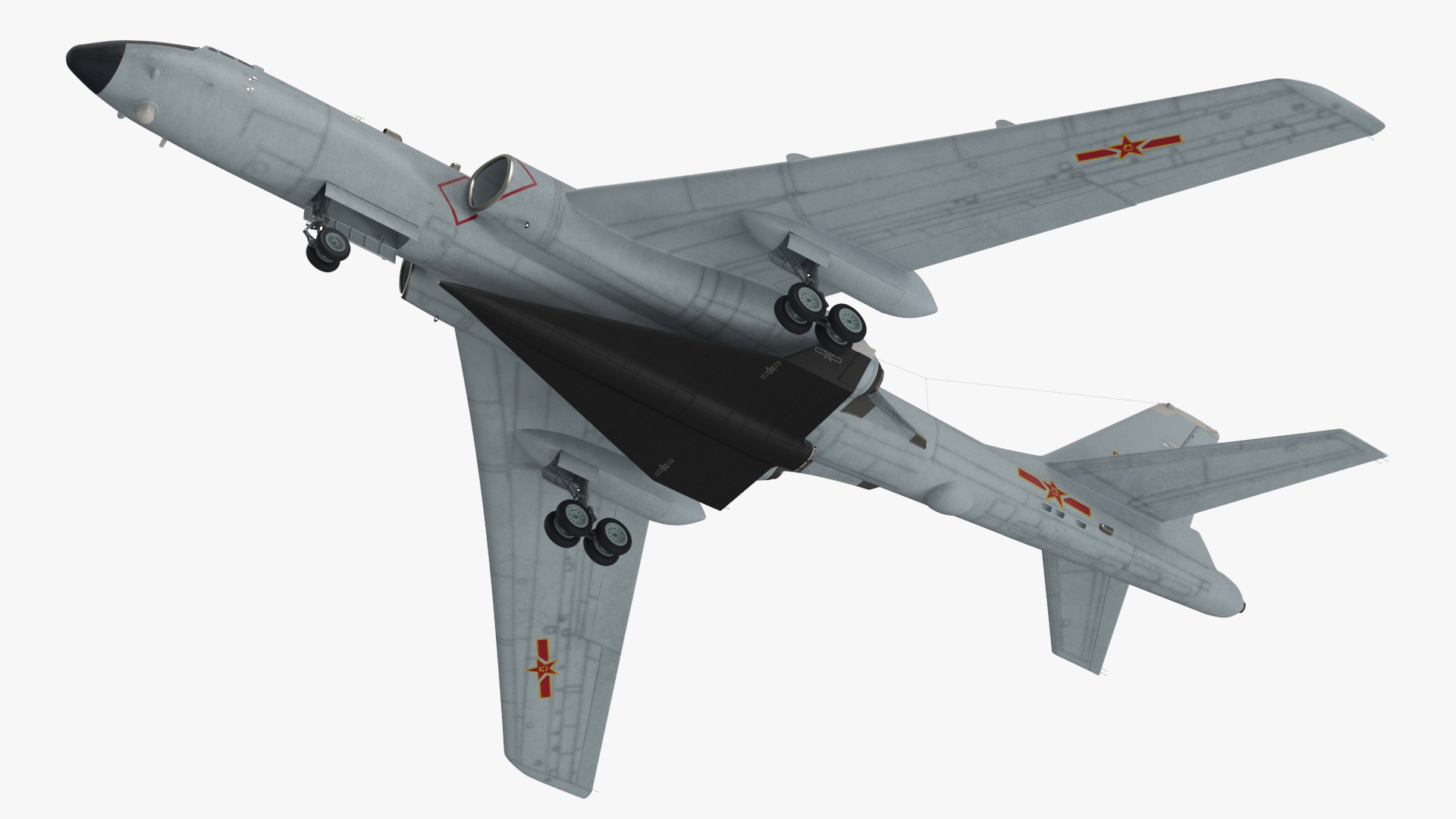 Xian H-6 China Strategic Bomber with Reconnaissance Drone 3D