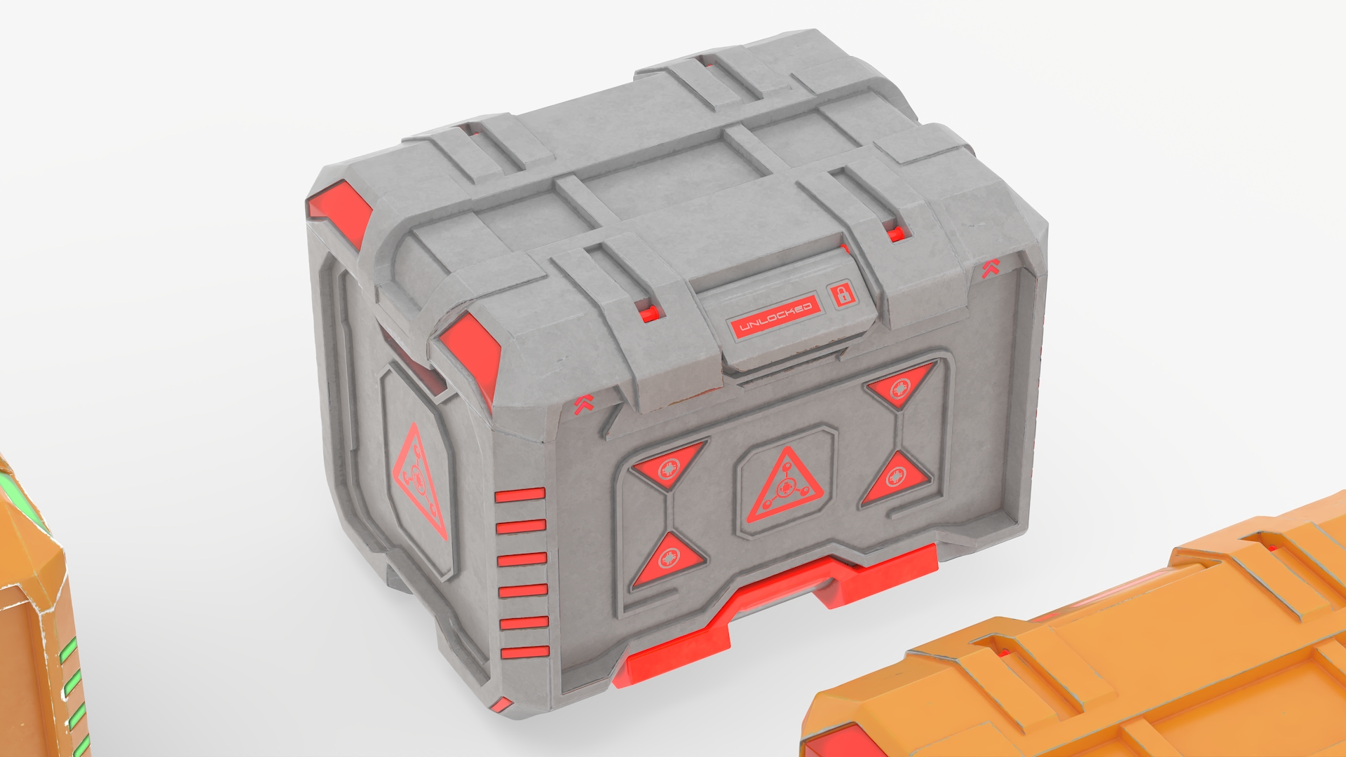 3D model Sci-Fi Storage Crates Set