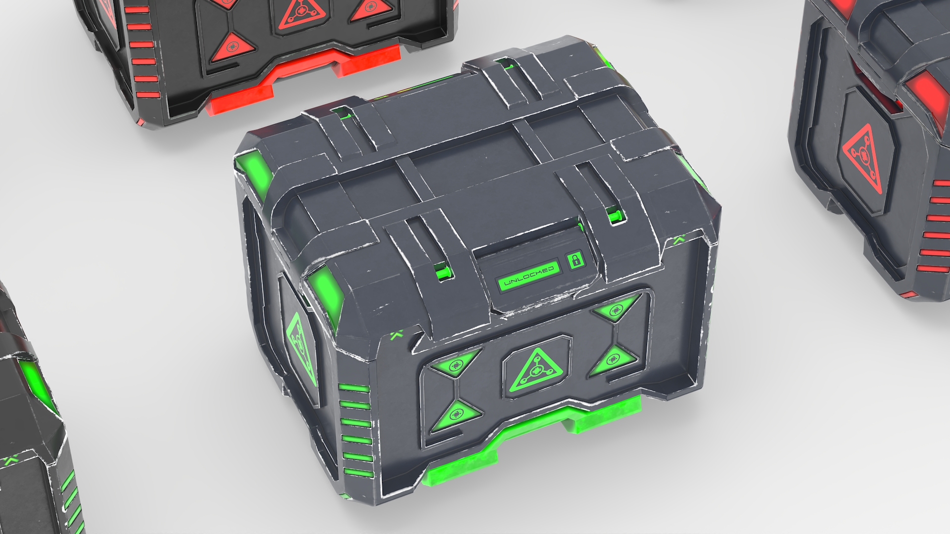 3D model Sci-Fi Storage Crates Set