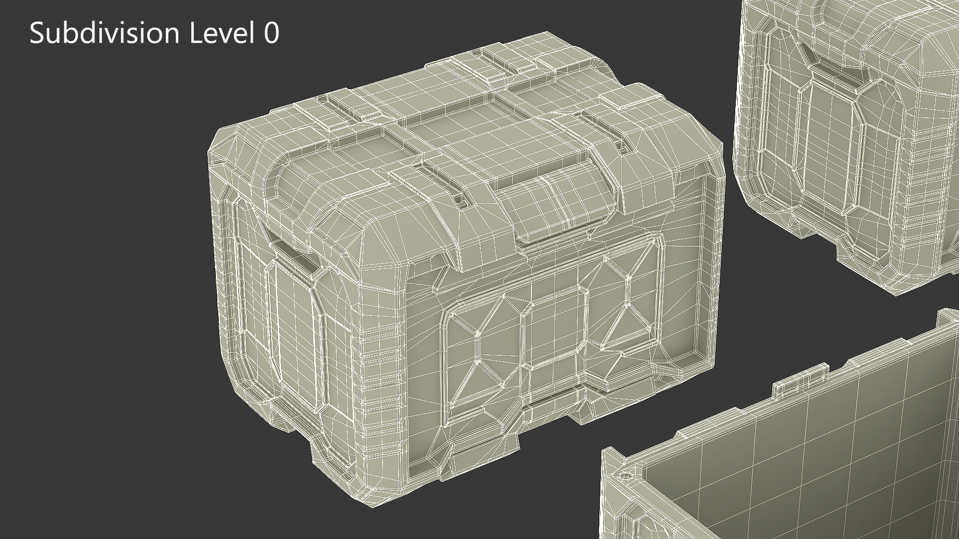 3D model Sci-Fi Storage Crates Set