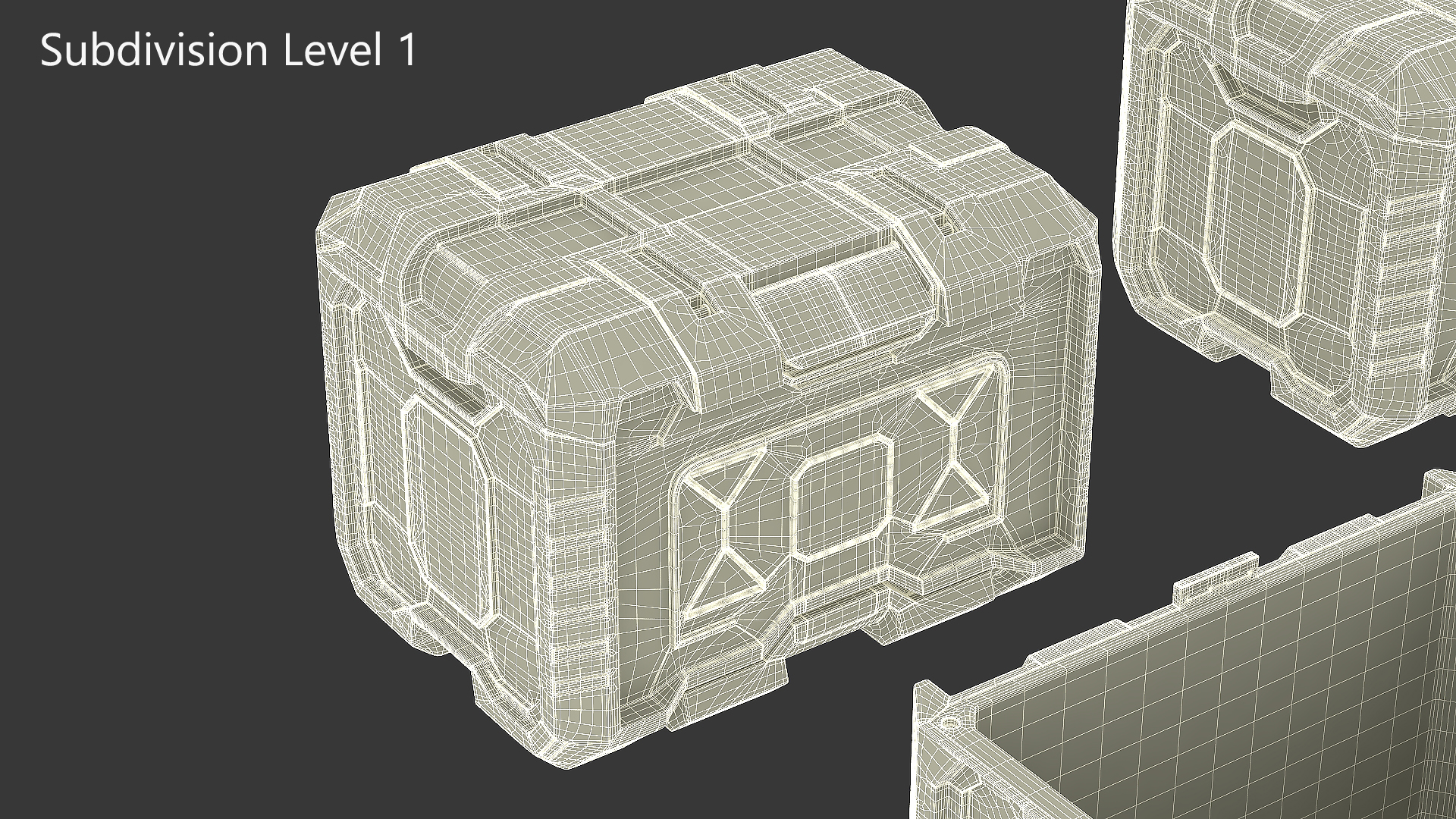 3D model Sci-Fi Storage Crates Set