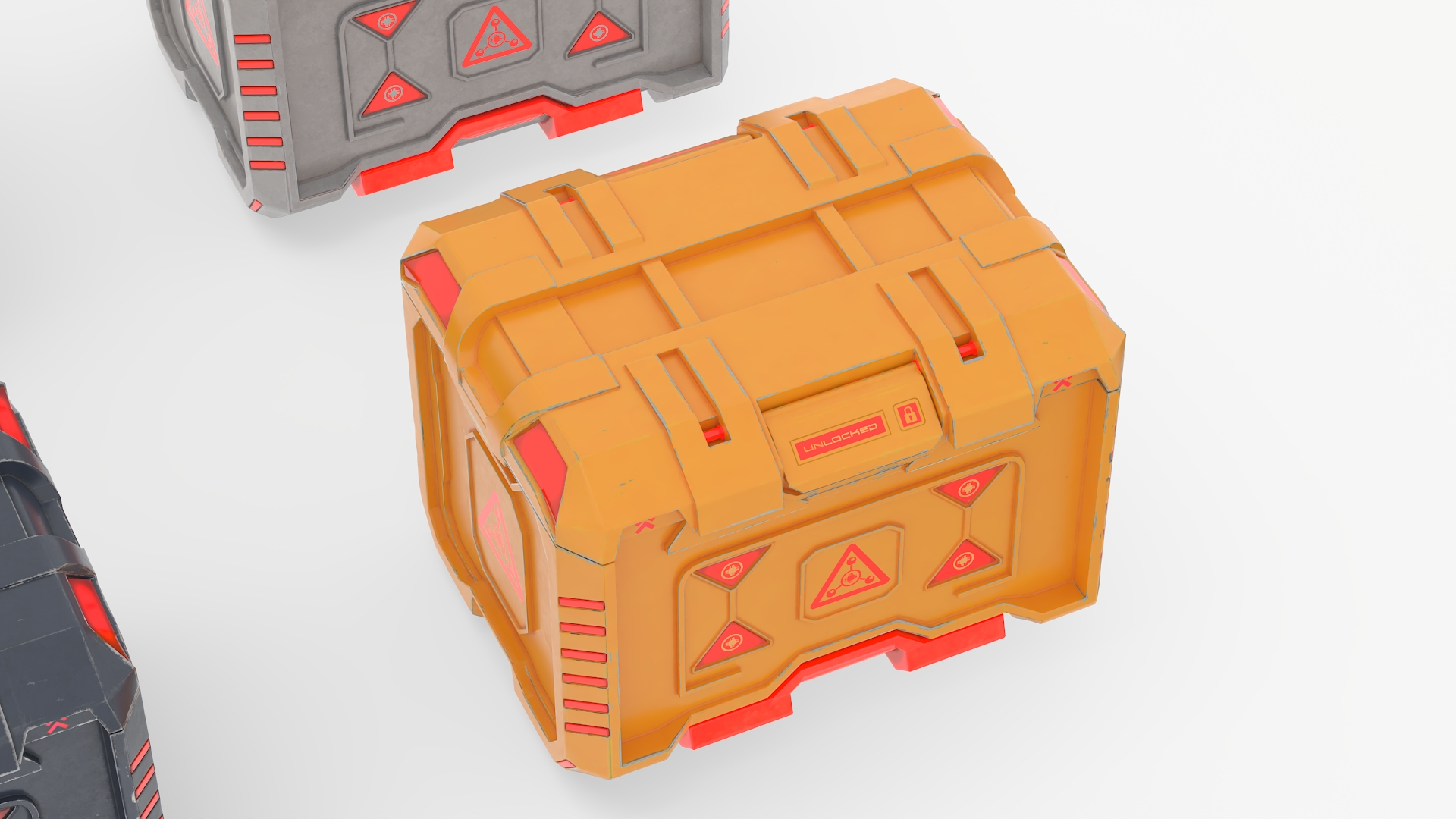 3D model Sci-Fi Storage Crates Set