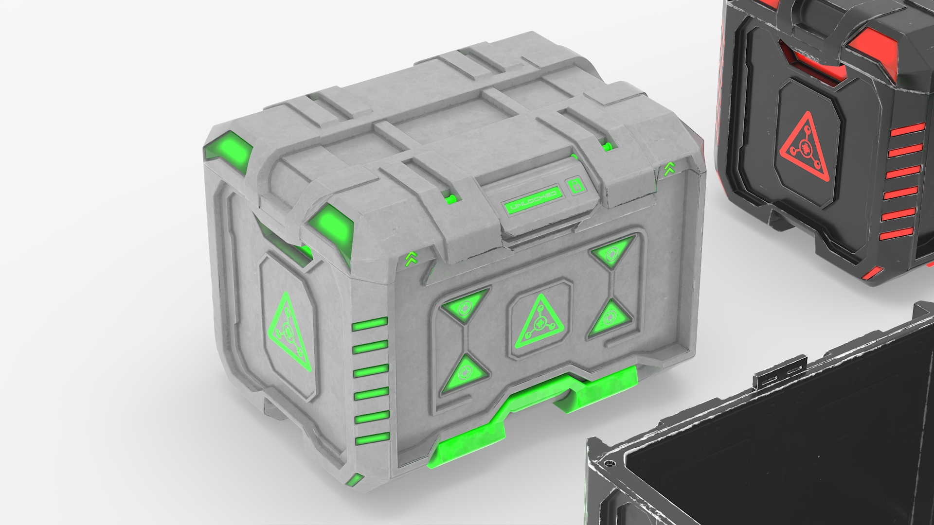 3D model Sci-Fi Storage Crates Set