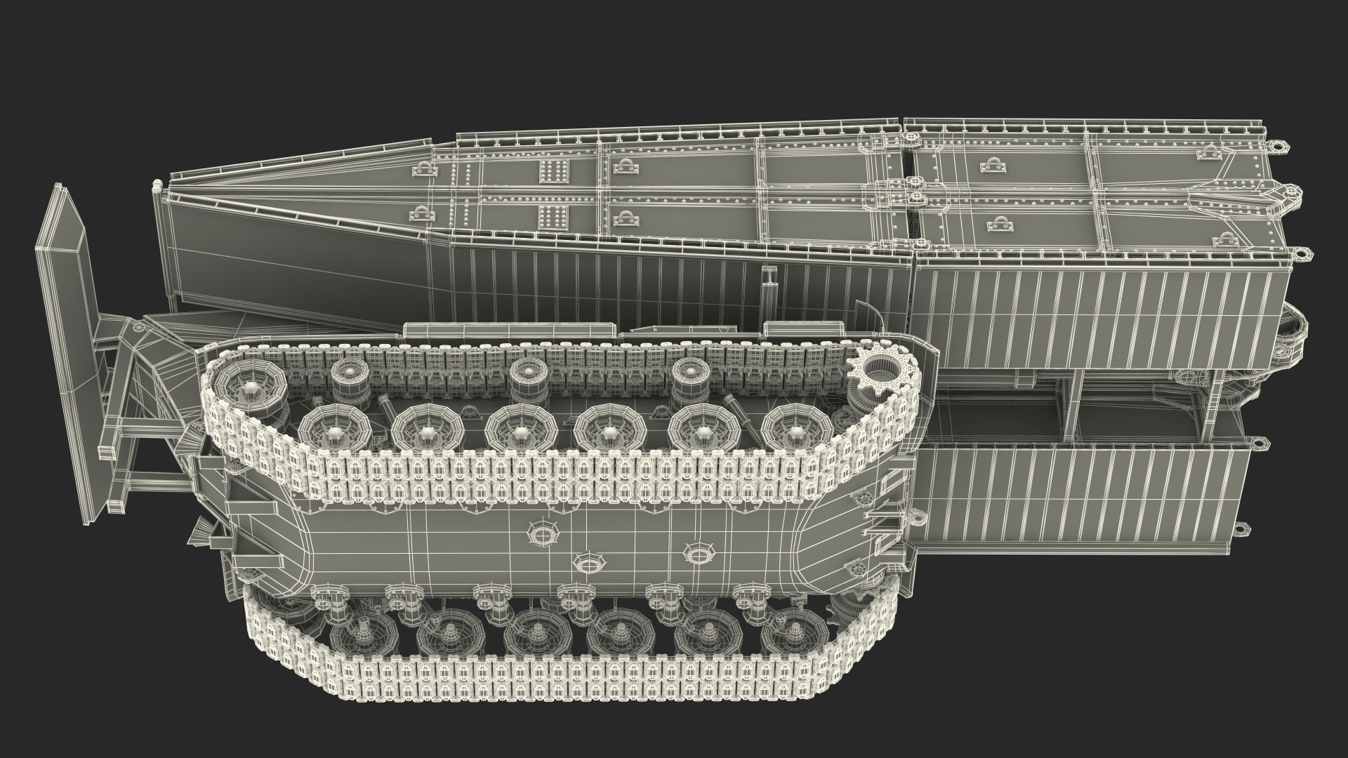 AVLB M60A1 Armored Vehicle Launched Bridge Rigged 3D model