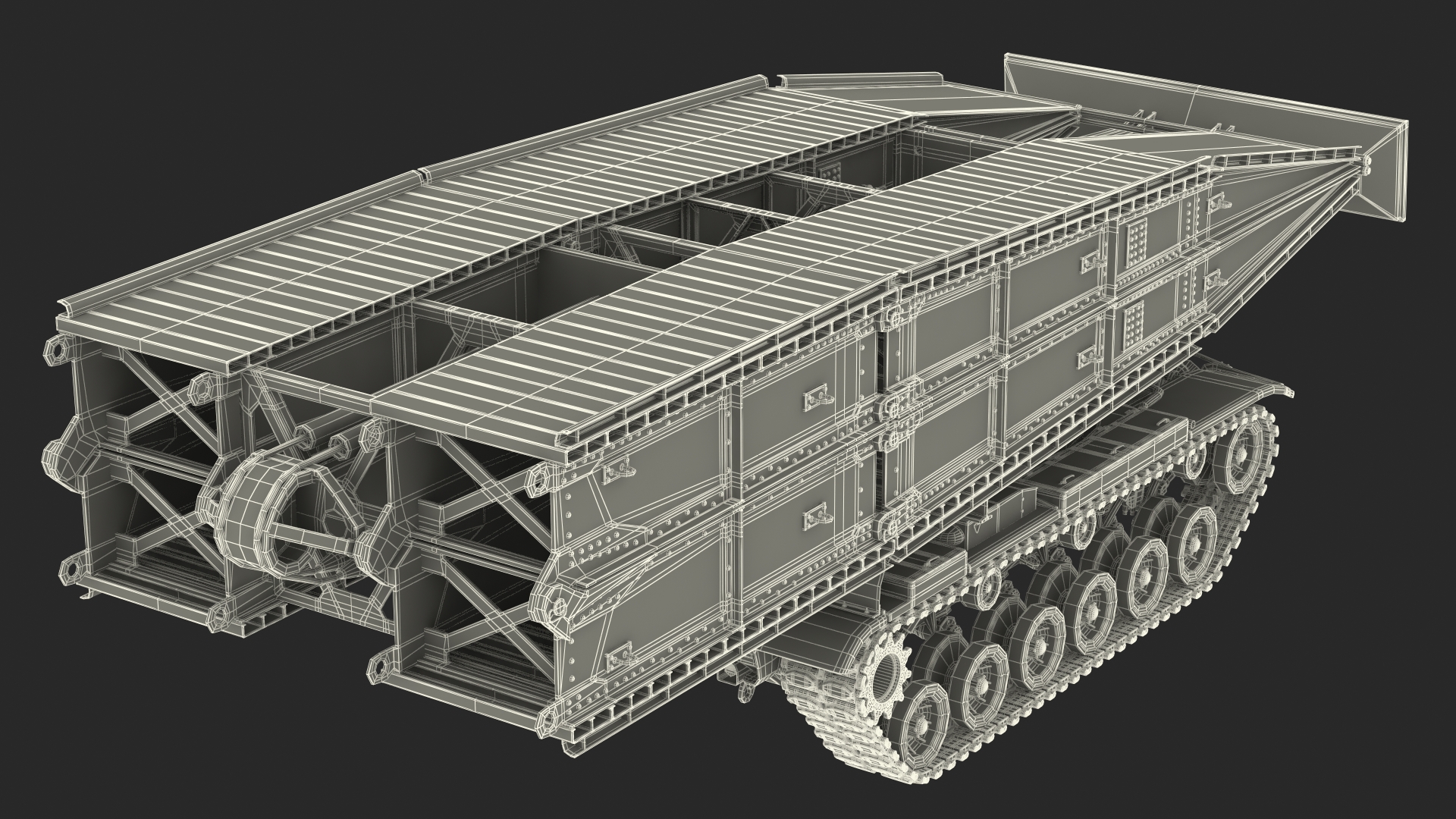 AVLB M60A1 Armored Vehicle Launched Bridge Rigged 3D model