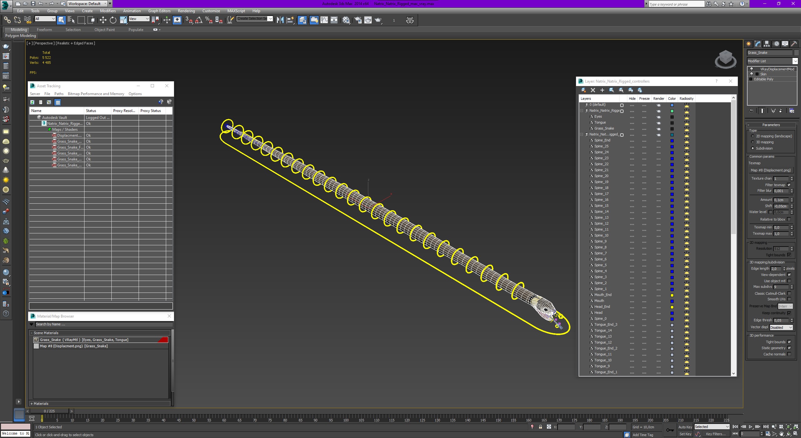 3D model Natrix Natrix Rigged