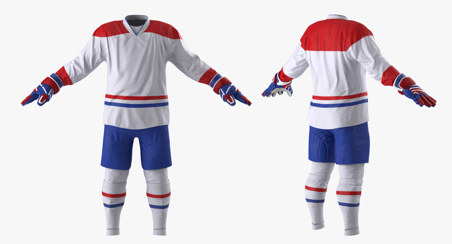 3D model Hockey Player Generic 3 Rigged