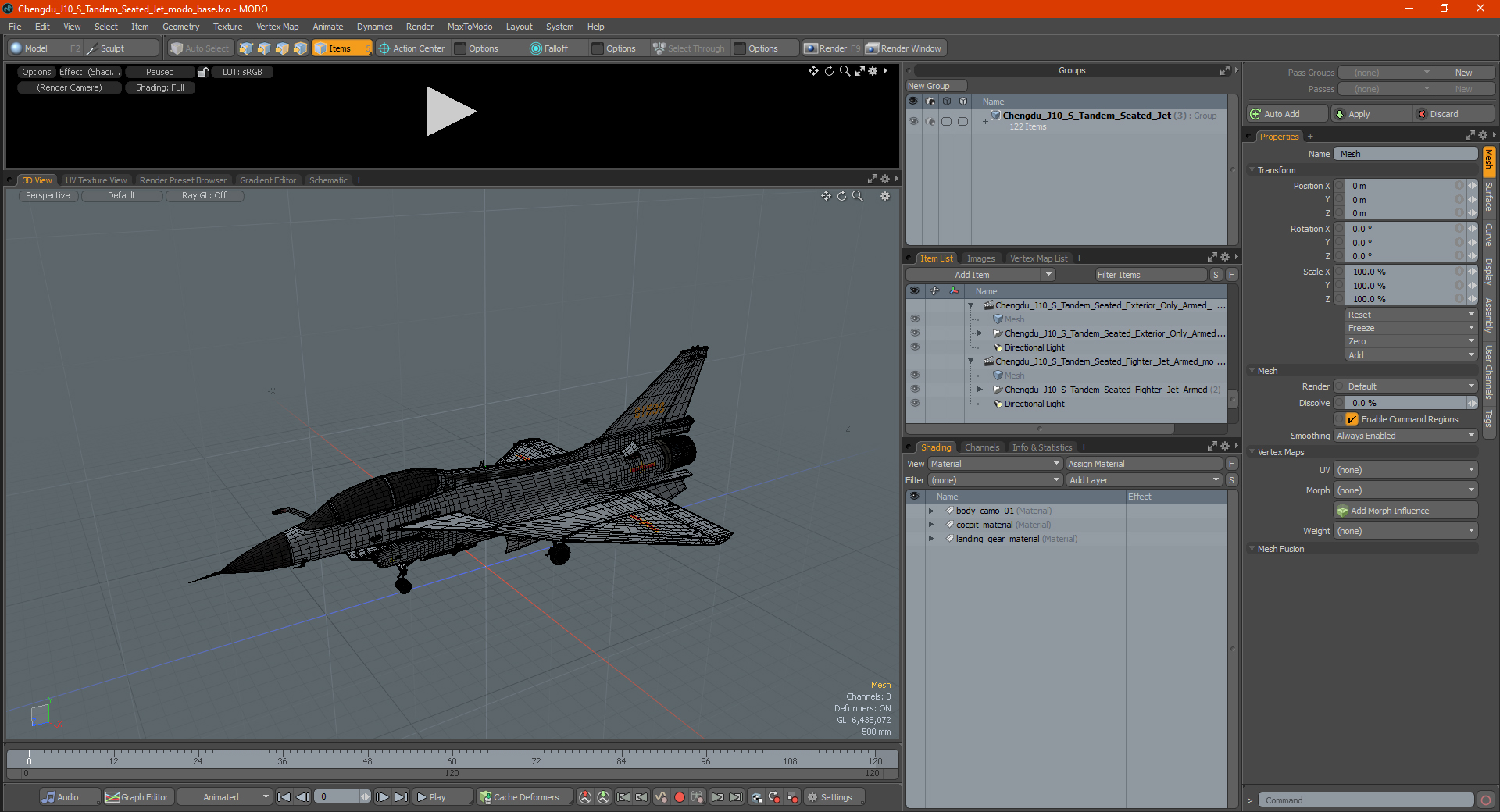 3D Chengdu J10 S Tandem Seated Jet