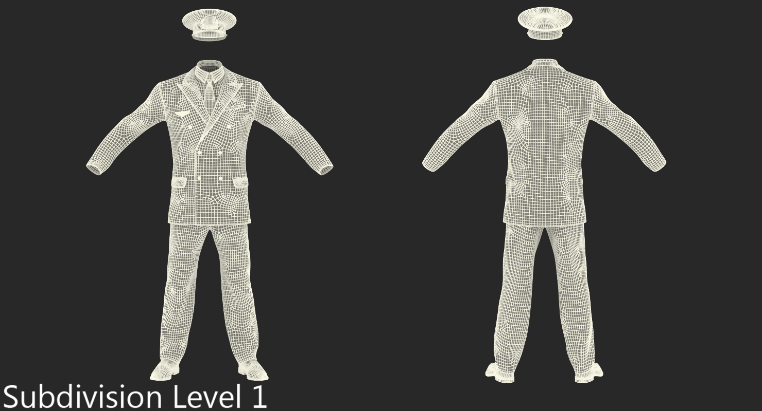 3D Airline Pilot Uniform