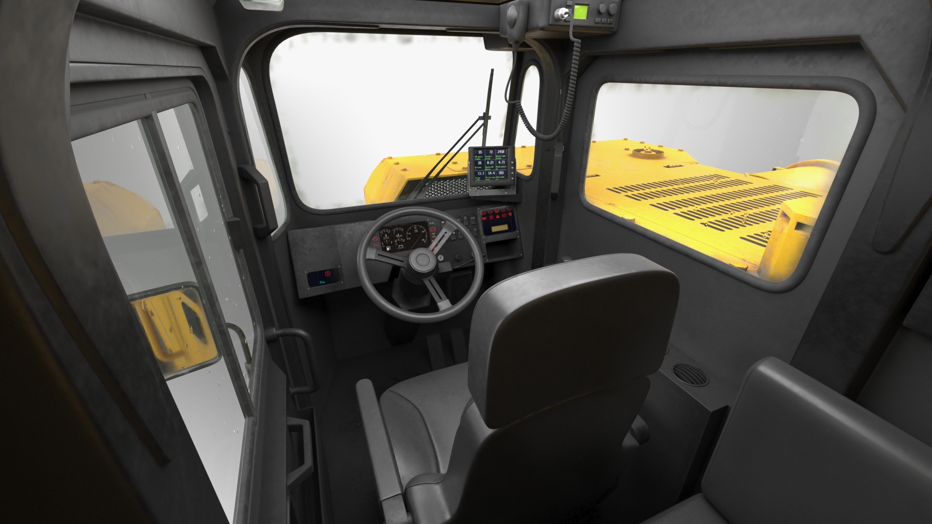 Underground Mining Truck Dirty Rigged 3D