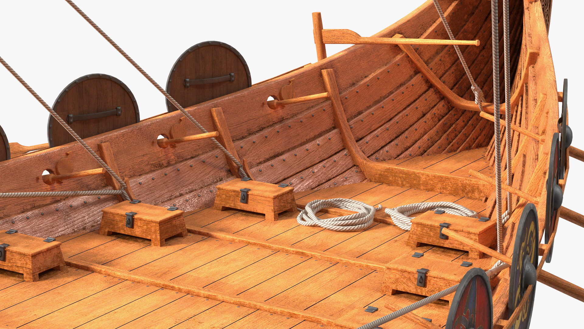 3D Viking Drakkar Sail Red model