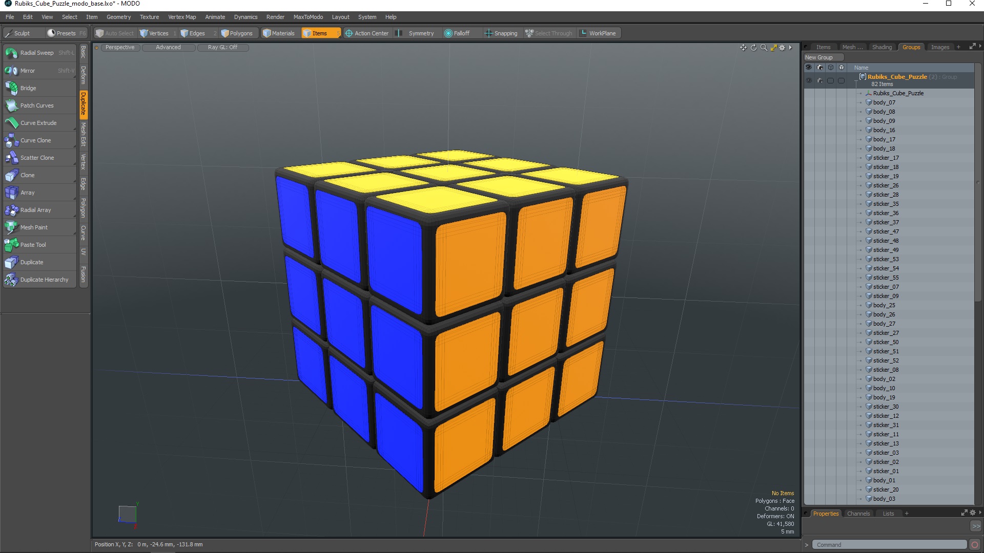 3D Rubiks Cube Puzzle model