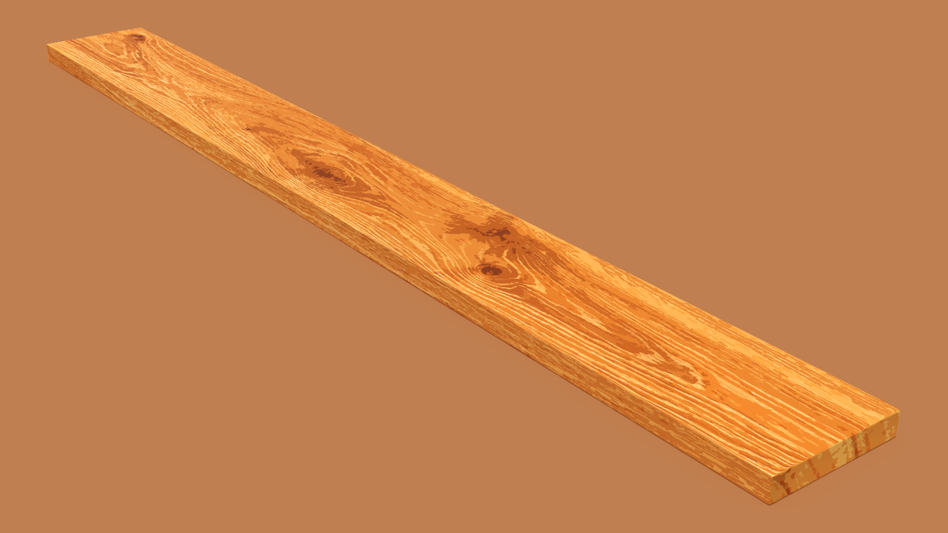 3D model Cartoon Beaver with Plank