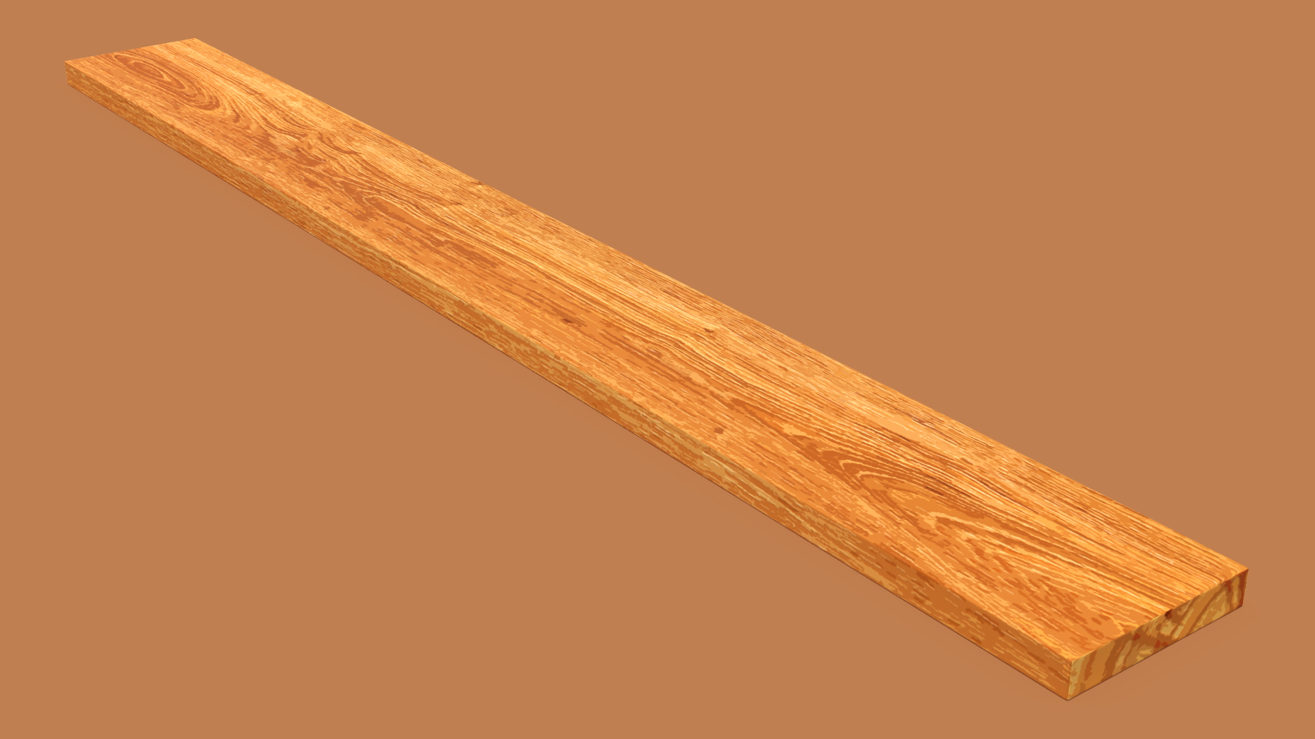 3D model Cartoon Beaver with Plank