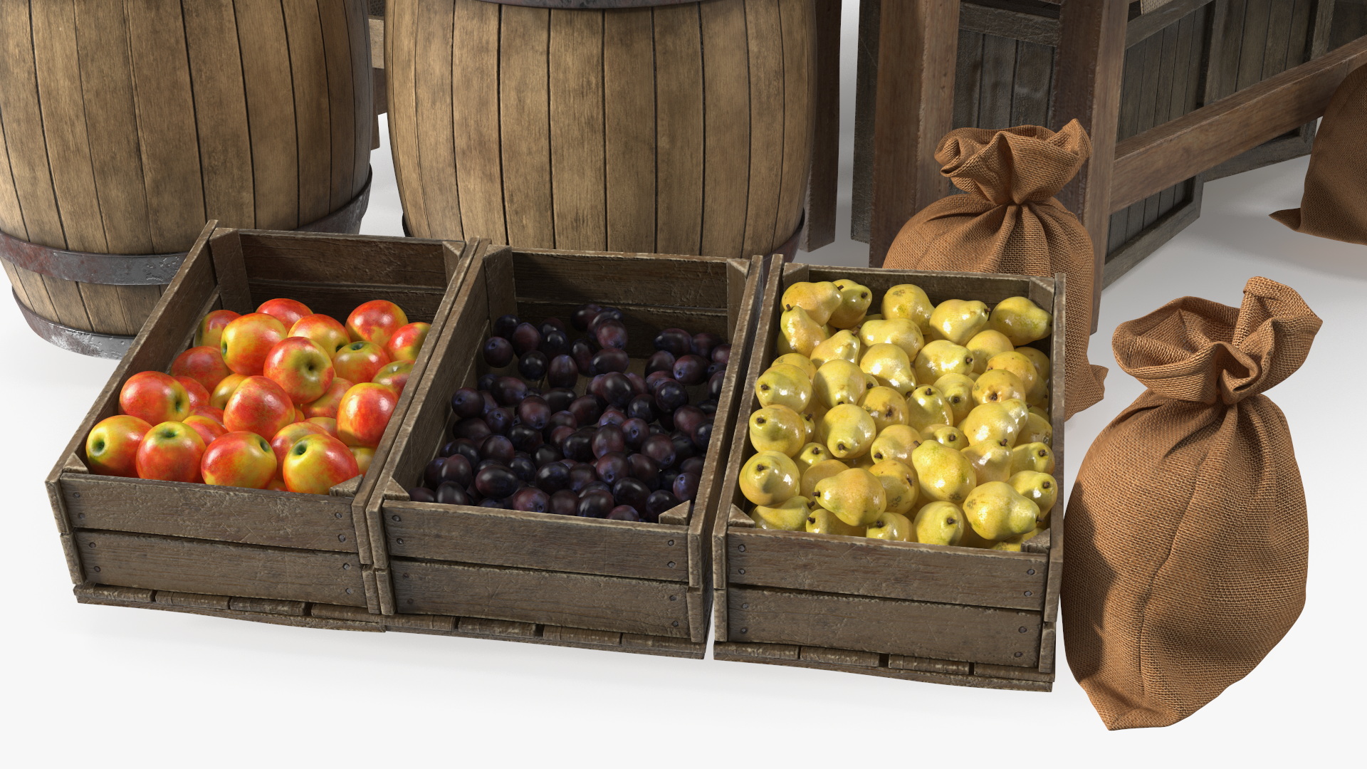 3D Medieval Market Stall