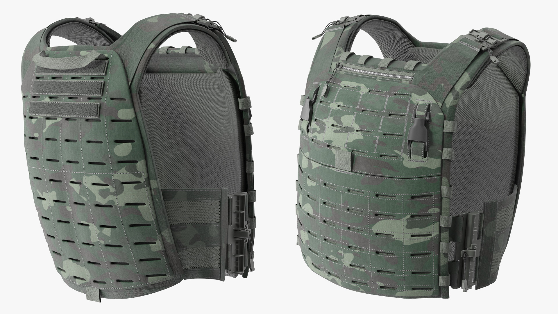 Adjustable Bulletproof Vest with Helmet 3D model