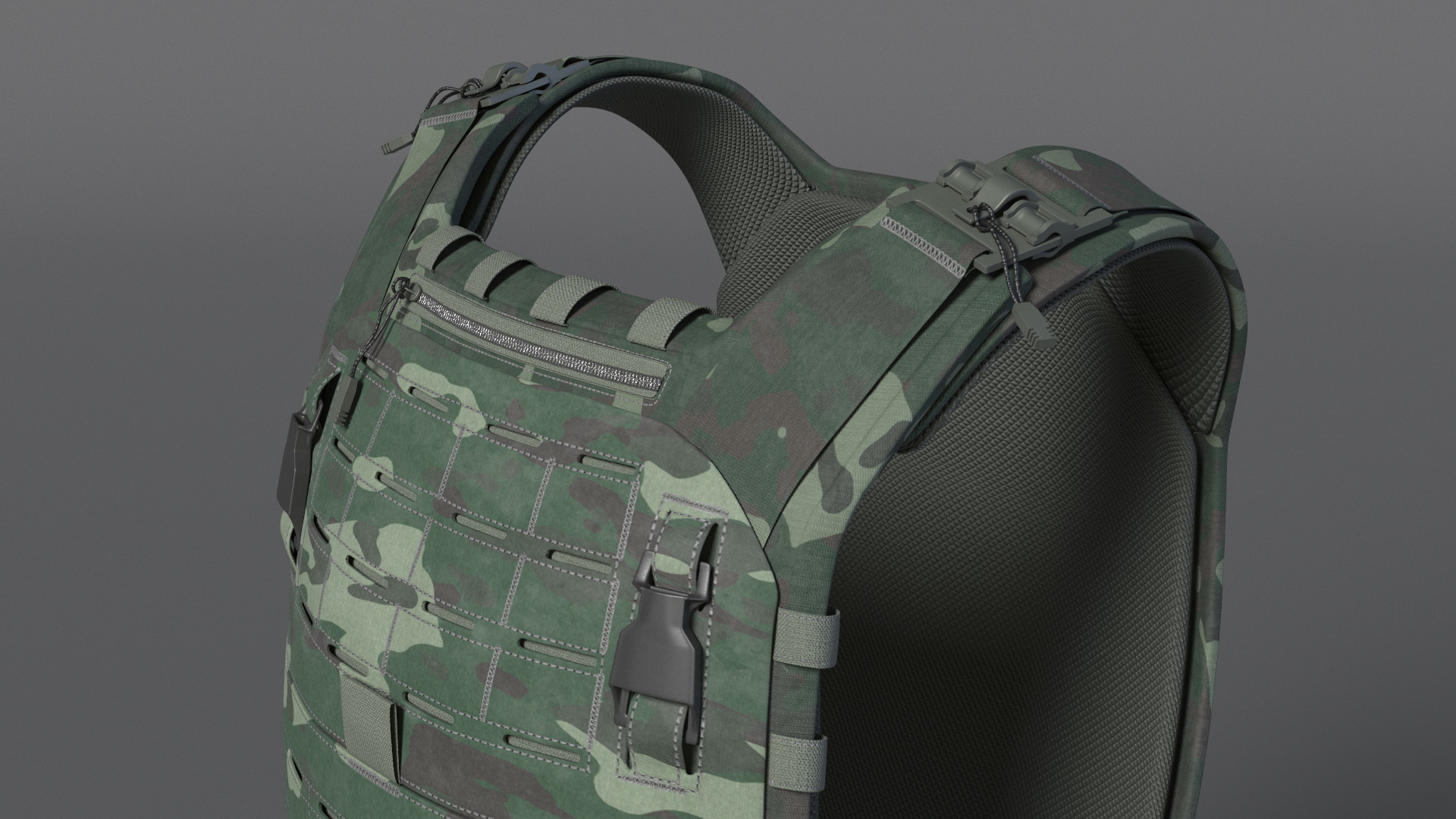 Adjustable Bulletproof Vest with Helmet 3D model