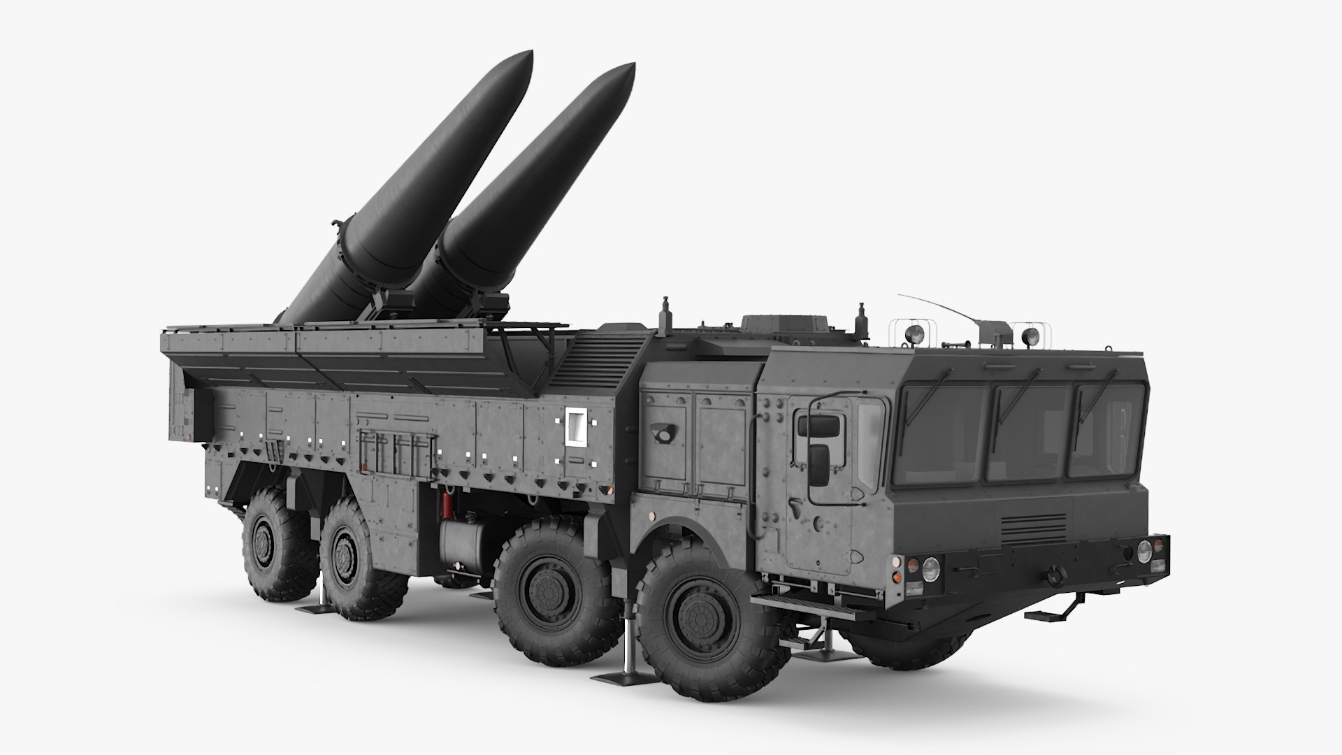 Military Missile Tactical Truck Rigged for Cinema 4D 3D