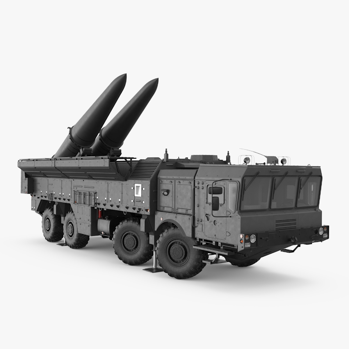 Military Missile Tactical Truck Rigged for Cinema 4D 3D