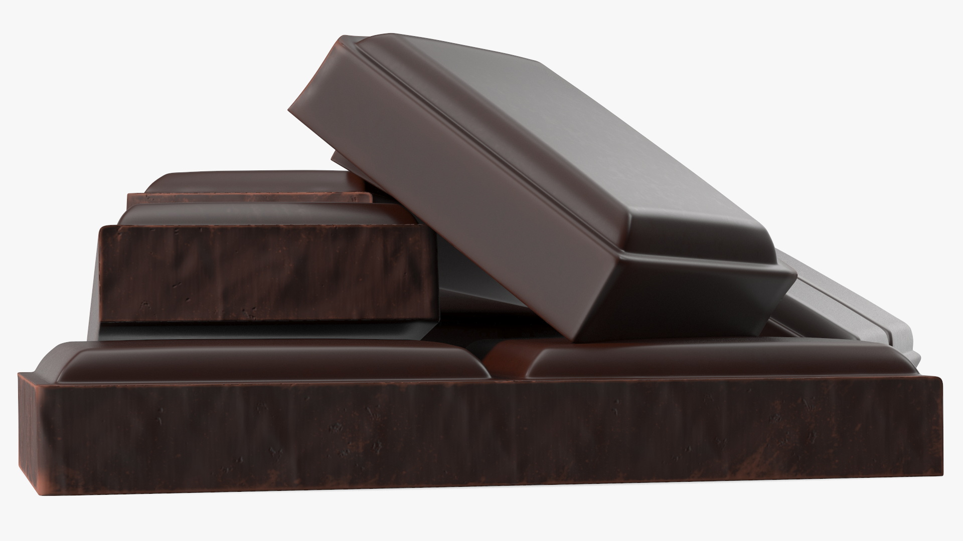 Pieces of Dark Chocolate 3D model