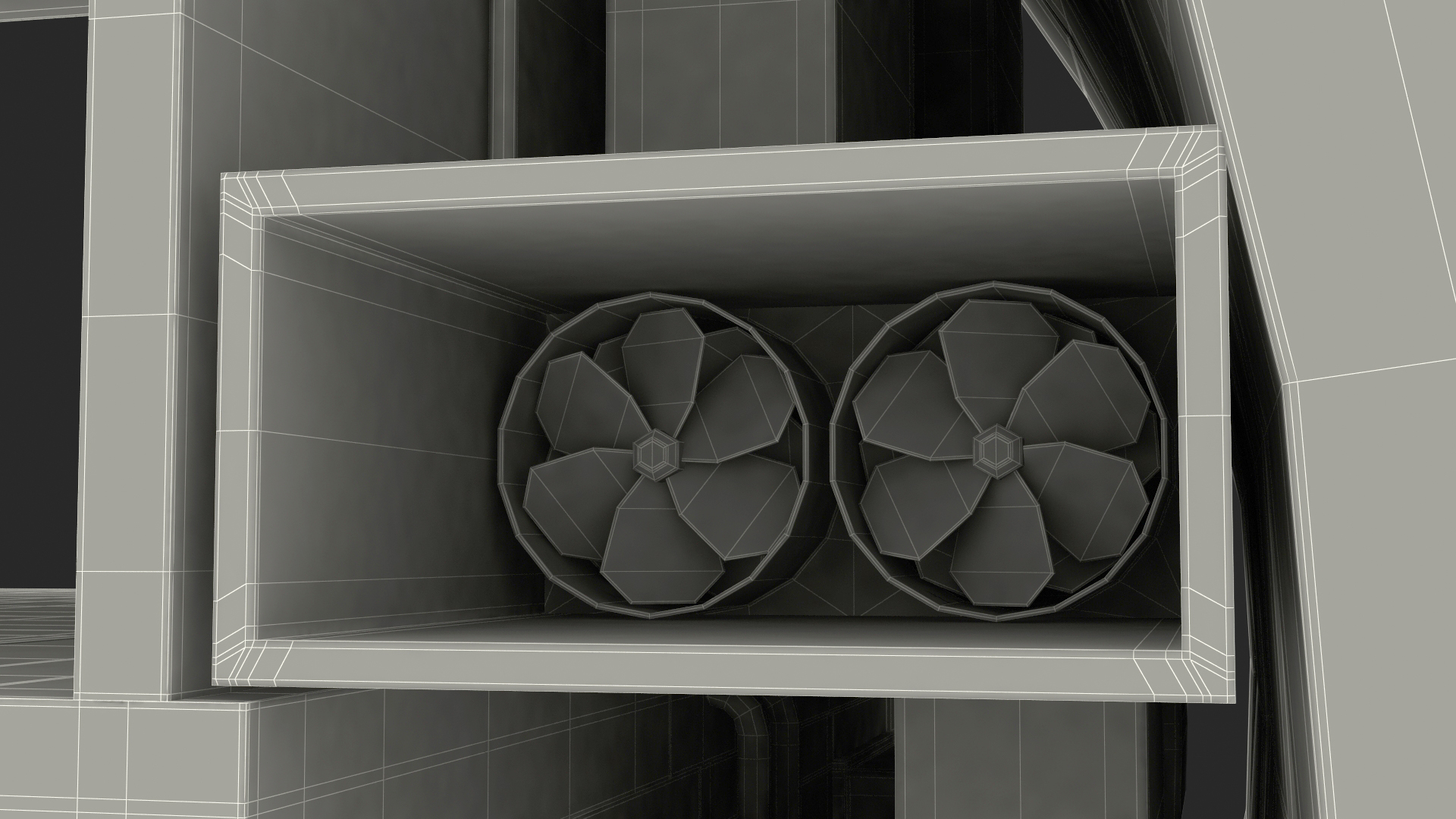 3D model Two Level Tunnel Cross Section with Cars