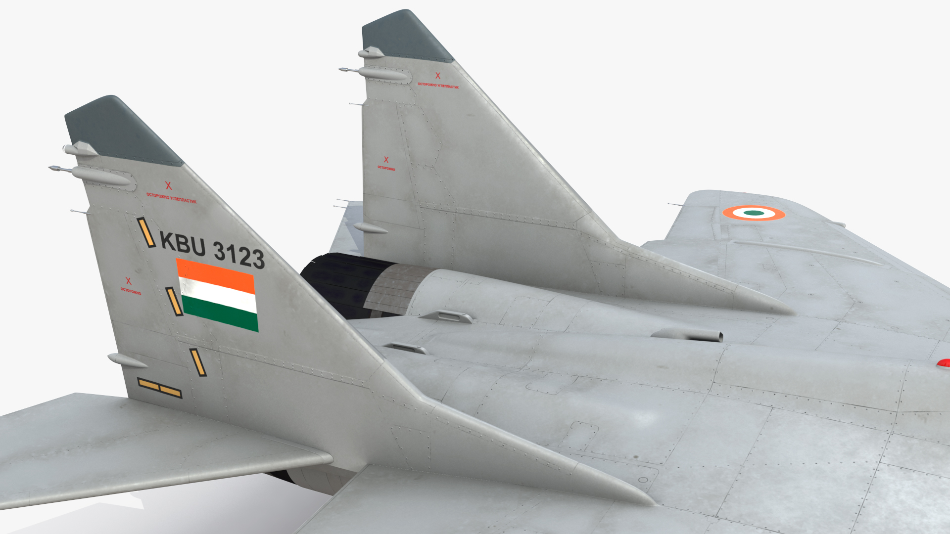 3D MiG 29 KUB Tandem Aircraft Indian Navy model