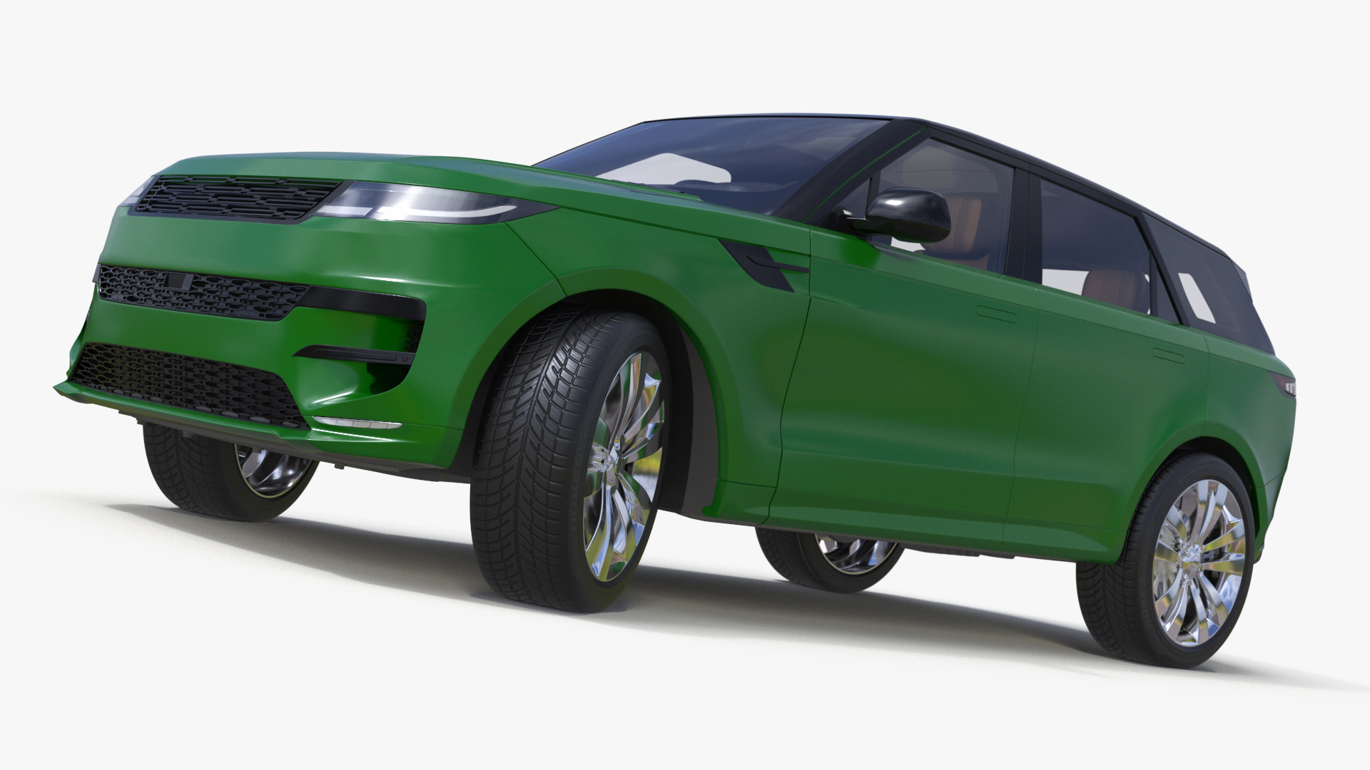 3D model Green Modern Crossover Sport Rigged