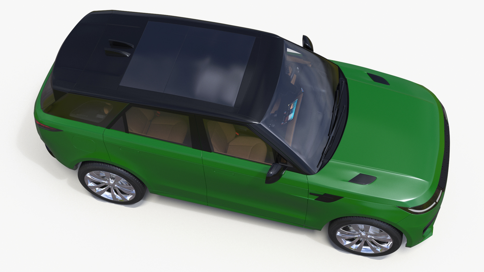 3D model Green Modern Crossover Sport Rigged