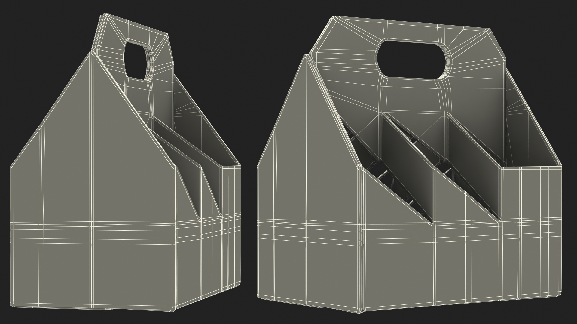 Cardboard Beer Bottle Carrier 3D model